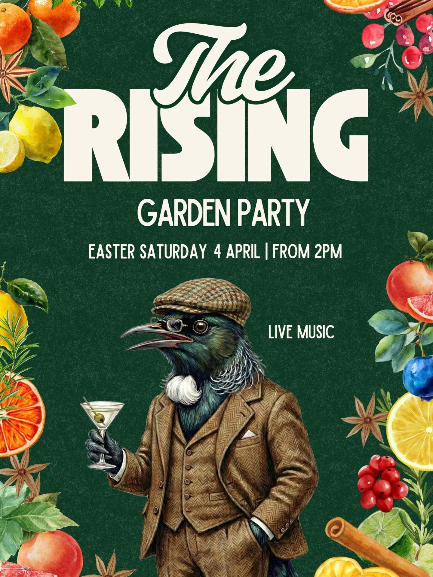 This Rising &mdash; on now in the Garden Bar! Drinks flowing, sunshine is out and live music from @johnnynz_music to set the scene. Come on down! 🥂