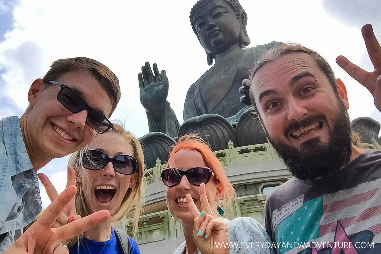 Checking out Big Buddha with Nelly and Lukasz!
