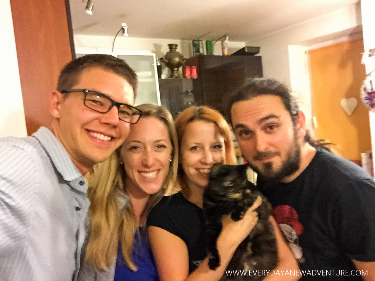 Our last night with Nelly, Lukasz, and Luna