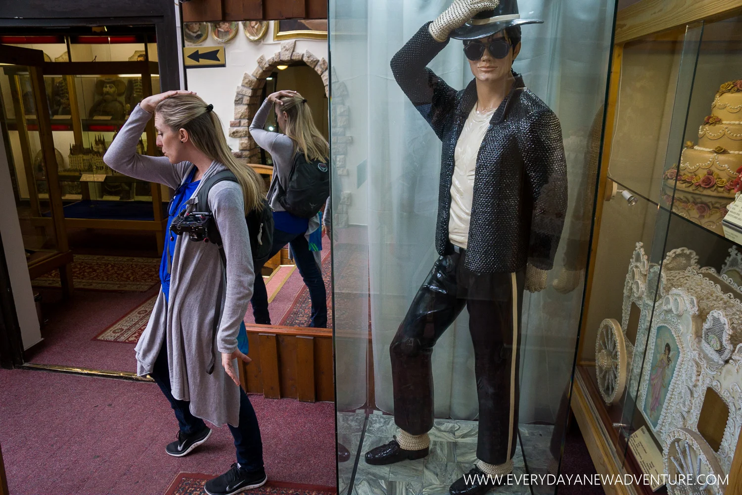 Having fun with MJ at the Marzipan Museum