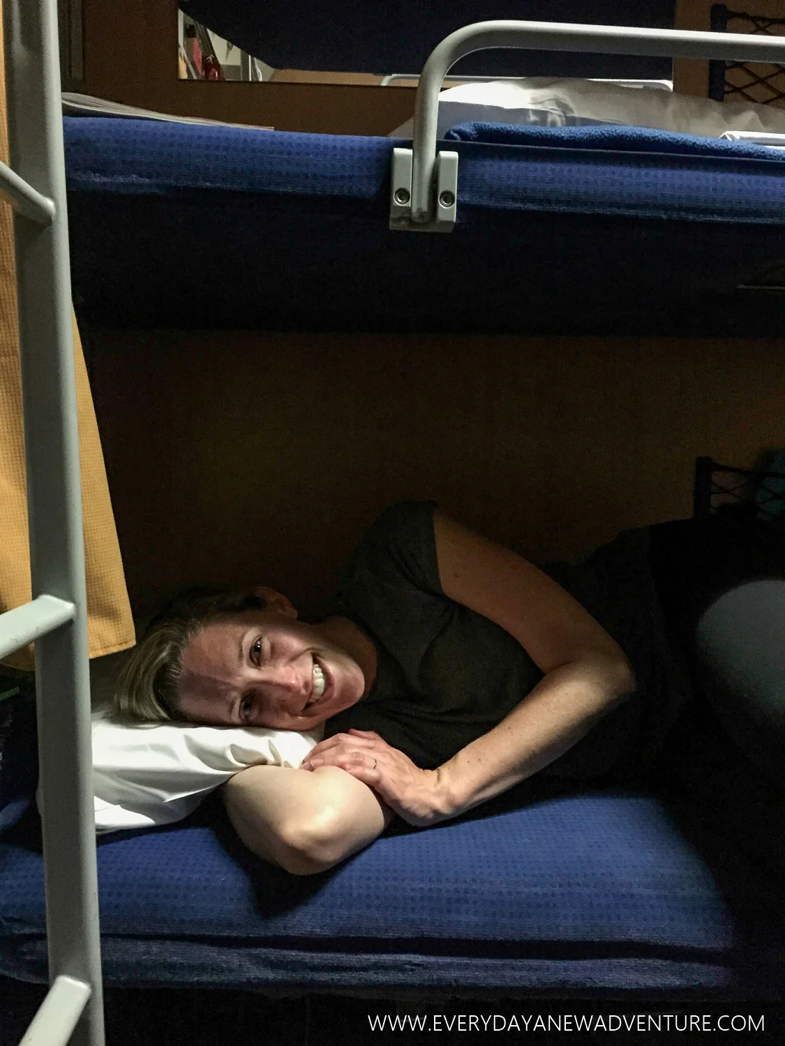 Getting used to my night train bed