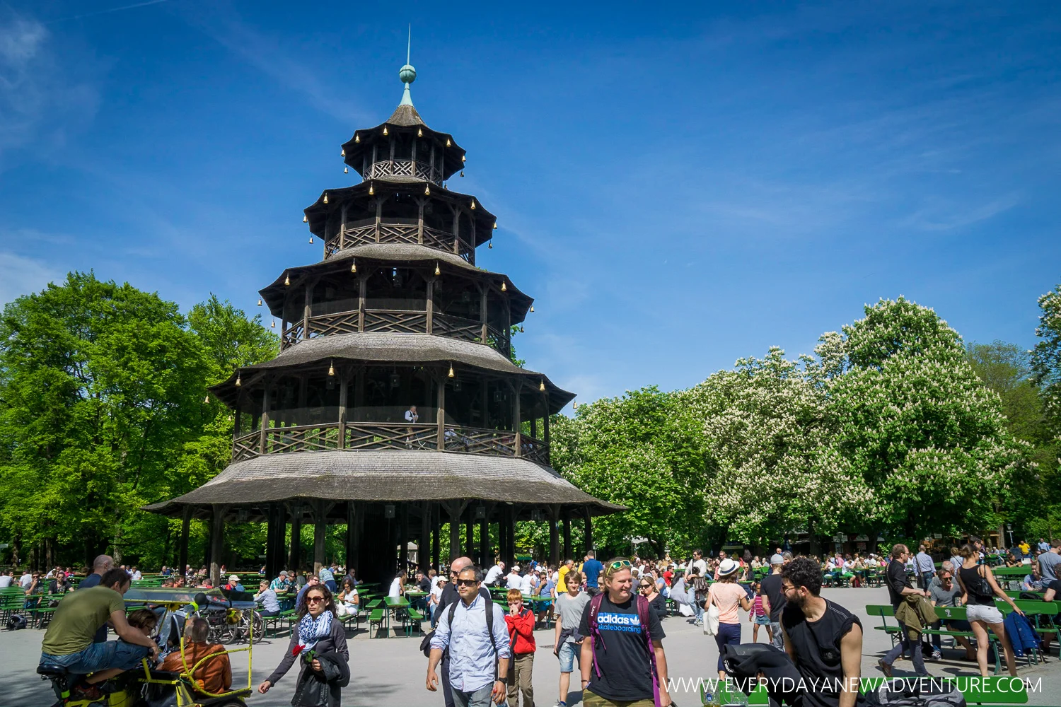 Chinese Tower and Beer Garden in English Garden