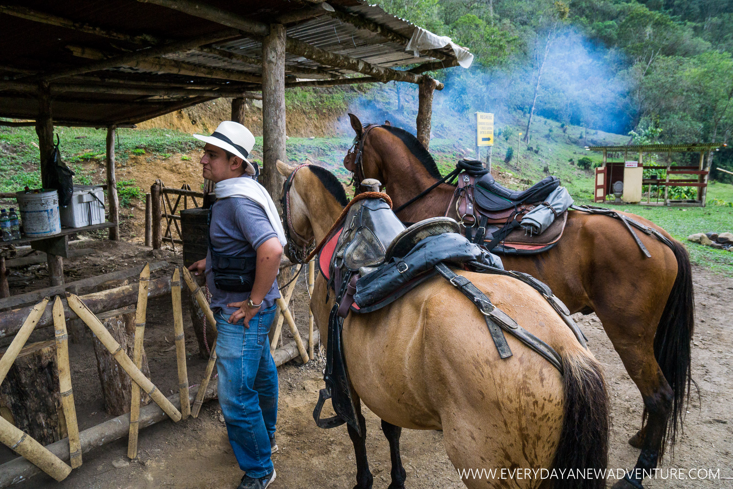 Our guide with our horses.