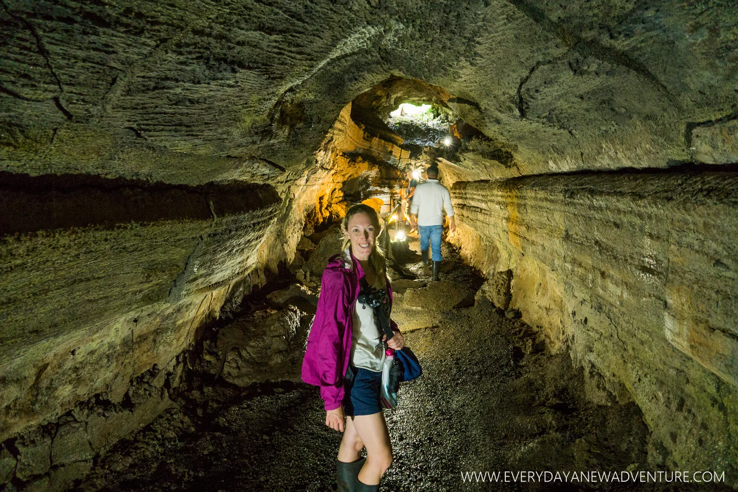 Wandering through the lava tube.