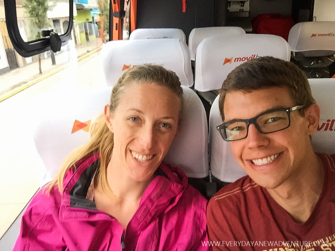 On our first of many Movil Tours buses!