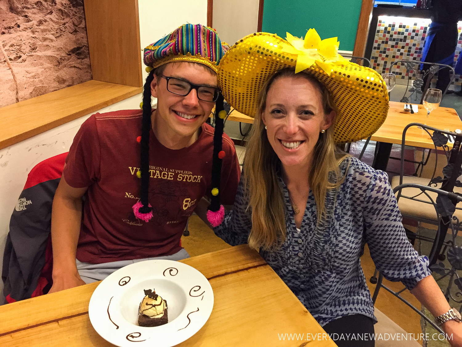 The happy birthday boy loved his song and silly hats!