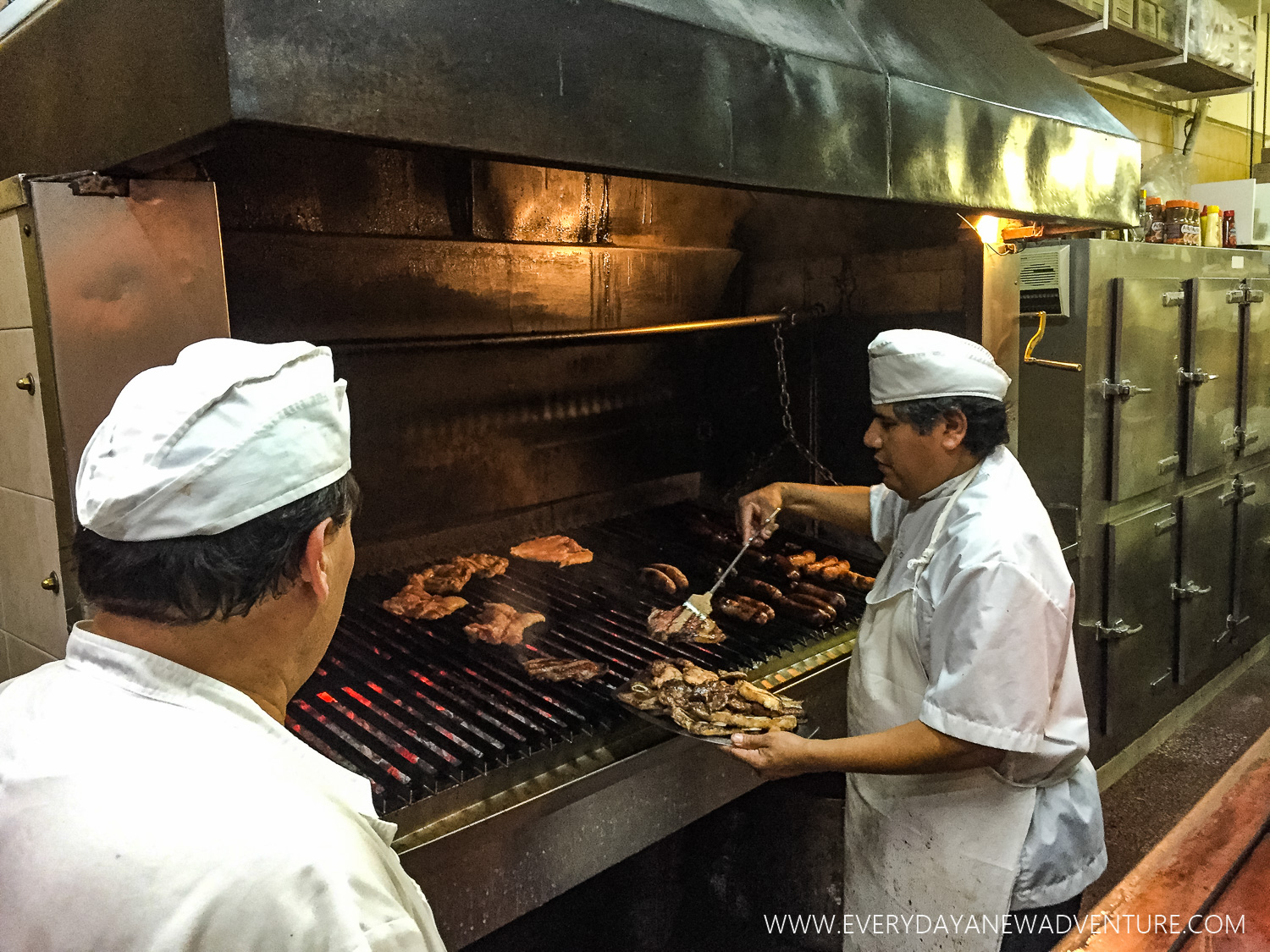 The grill at Parrilla Pena.
