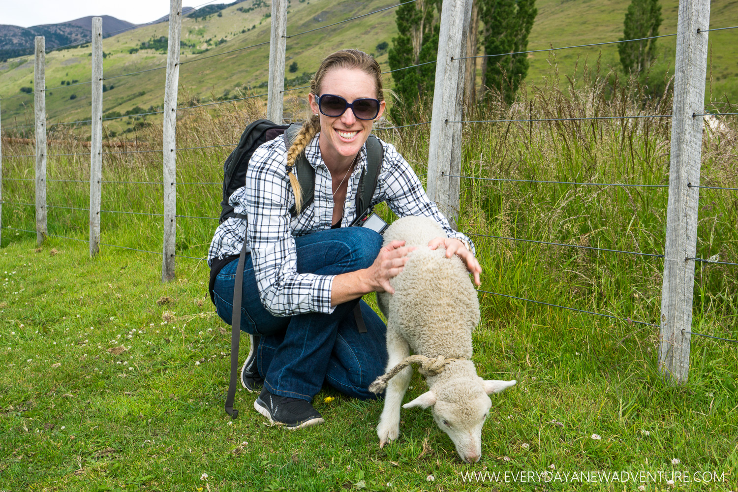 This orphaned baby lamb was found by one of the gauchos who bottle feeds her. She follows him around like a puppy!
