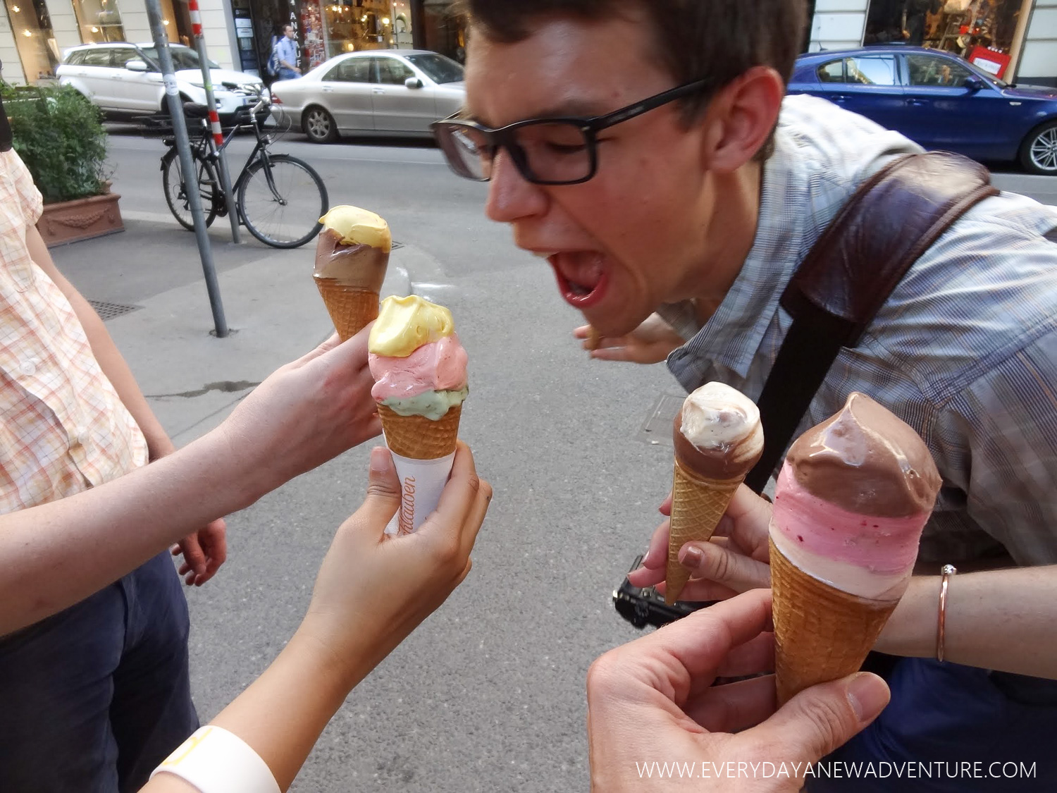 Our favorite ice cream in the world, Tuchlauben in Vienna!