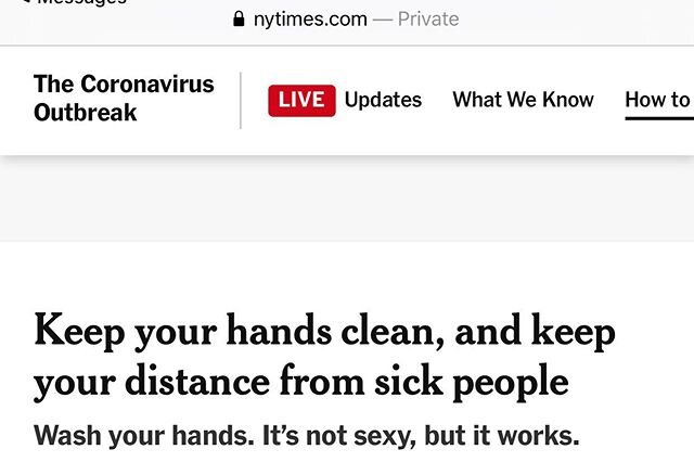 Don&rsquo;t let the New York Times tell you what is and isn&rsquo;t sexy about the corona virus .