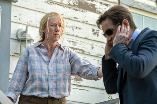Amanda Burke, left, with David Duchovny in the second episode of “The X-Files” mini-series. Credit Ed Araquel/Fox
