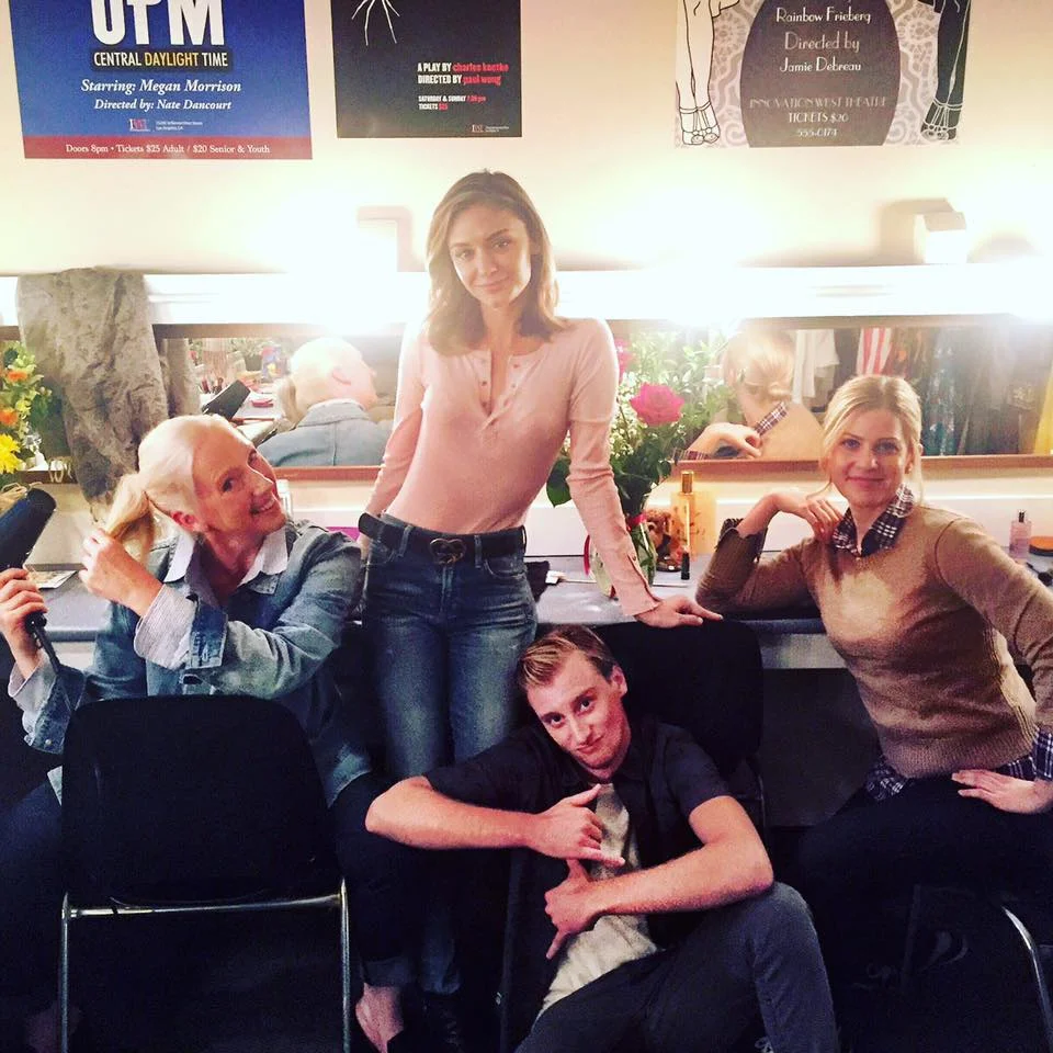 Backstage antics of the play within the TV show "The Arrangement". Amanda Burke, Christine Evangelista, Darren Adams, Tammy Gillis