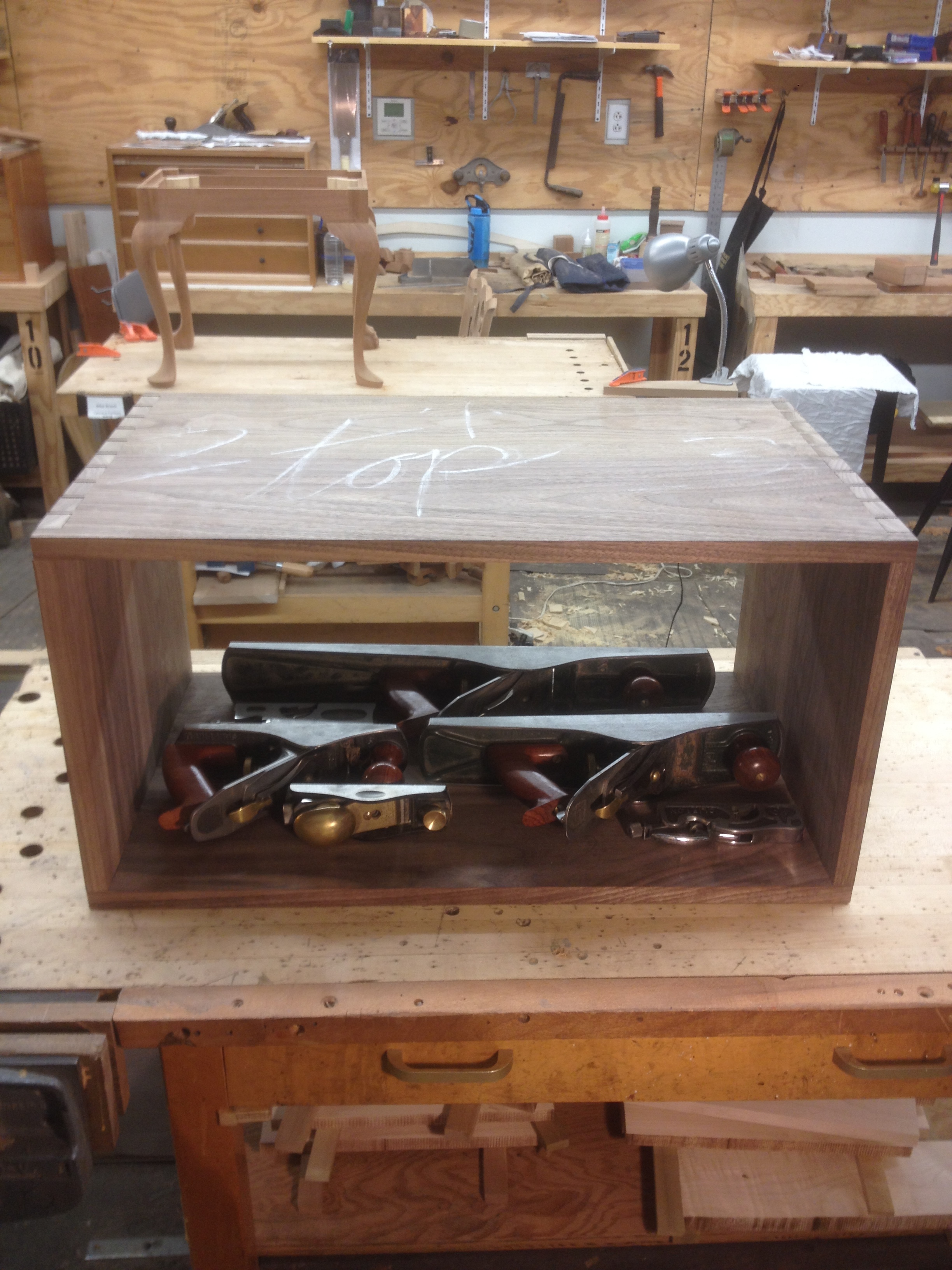 The bottom drawer of my toolbox should house my essential planes nicely.