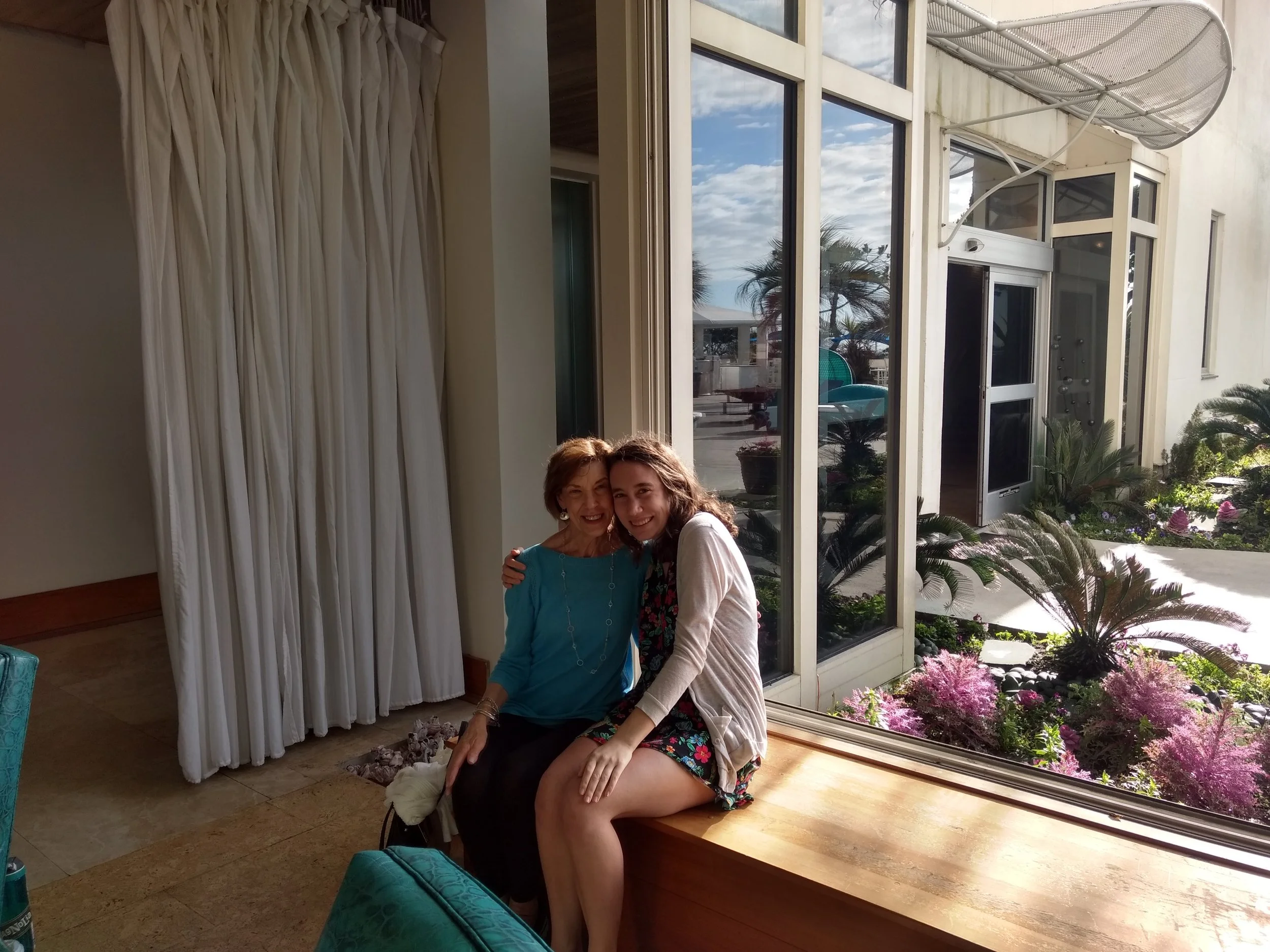 With my sweet mentor at the beach retreat