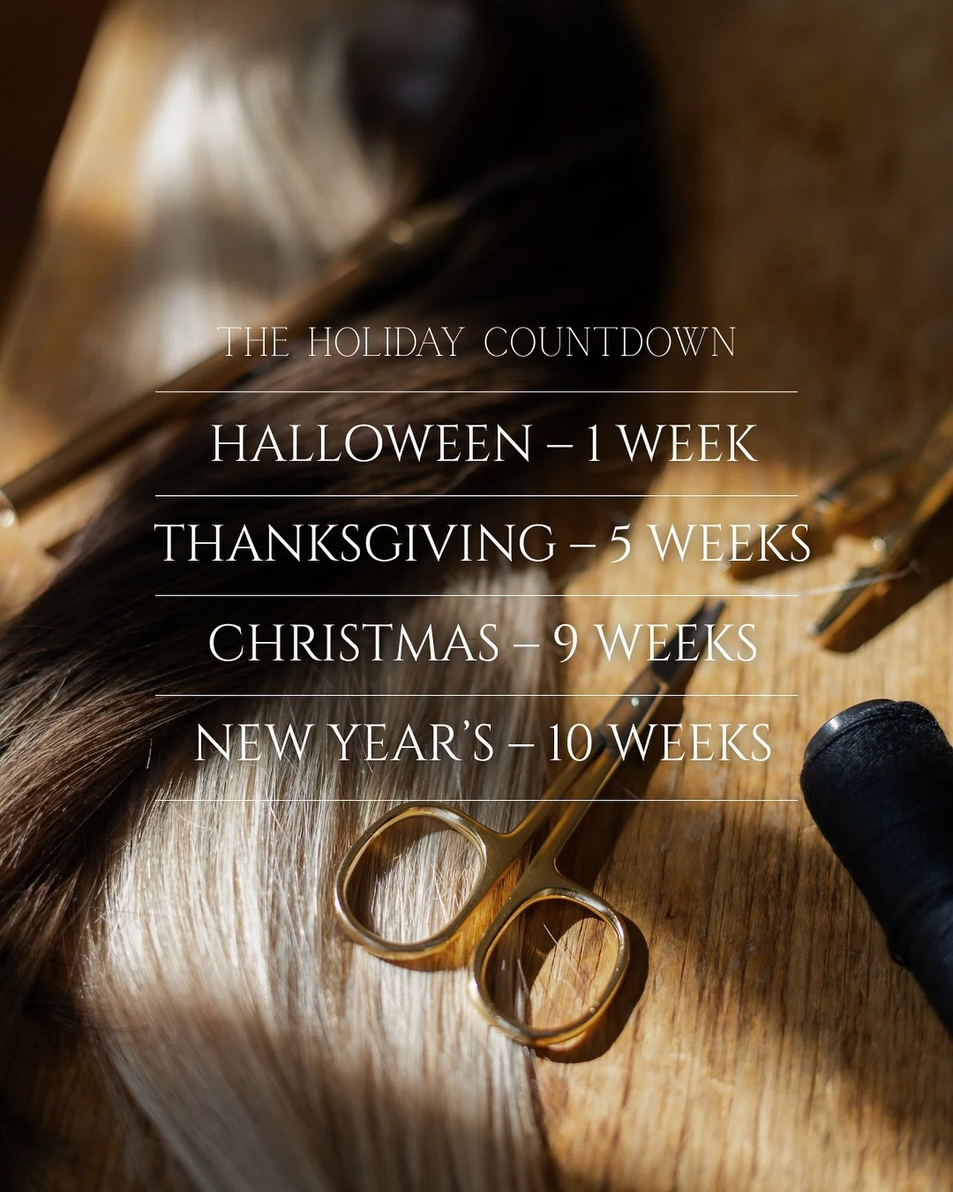 Don&rsquo;t forget to pre-book your appointments through the end of the year! ⏰ Our books fill QUICK during the holiday season and we know you &lsquo;holiday&rsquo; better with good hair 😉