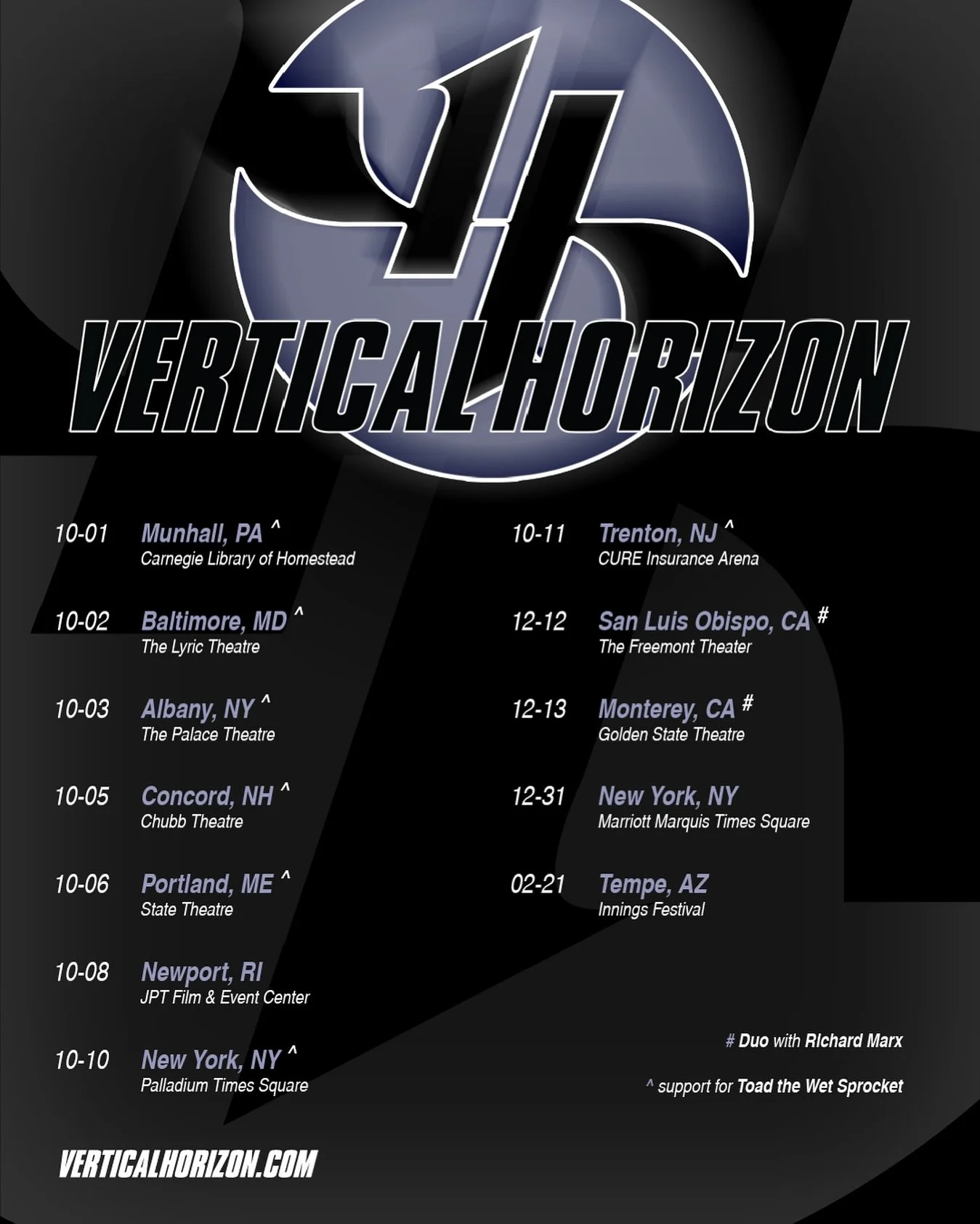 VH fans! Check out our upcoming tour schedule.

Visit our website to purchase tickets and to see if Vertical VIP is still available at your local show!