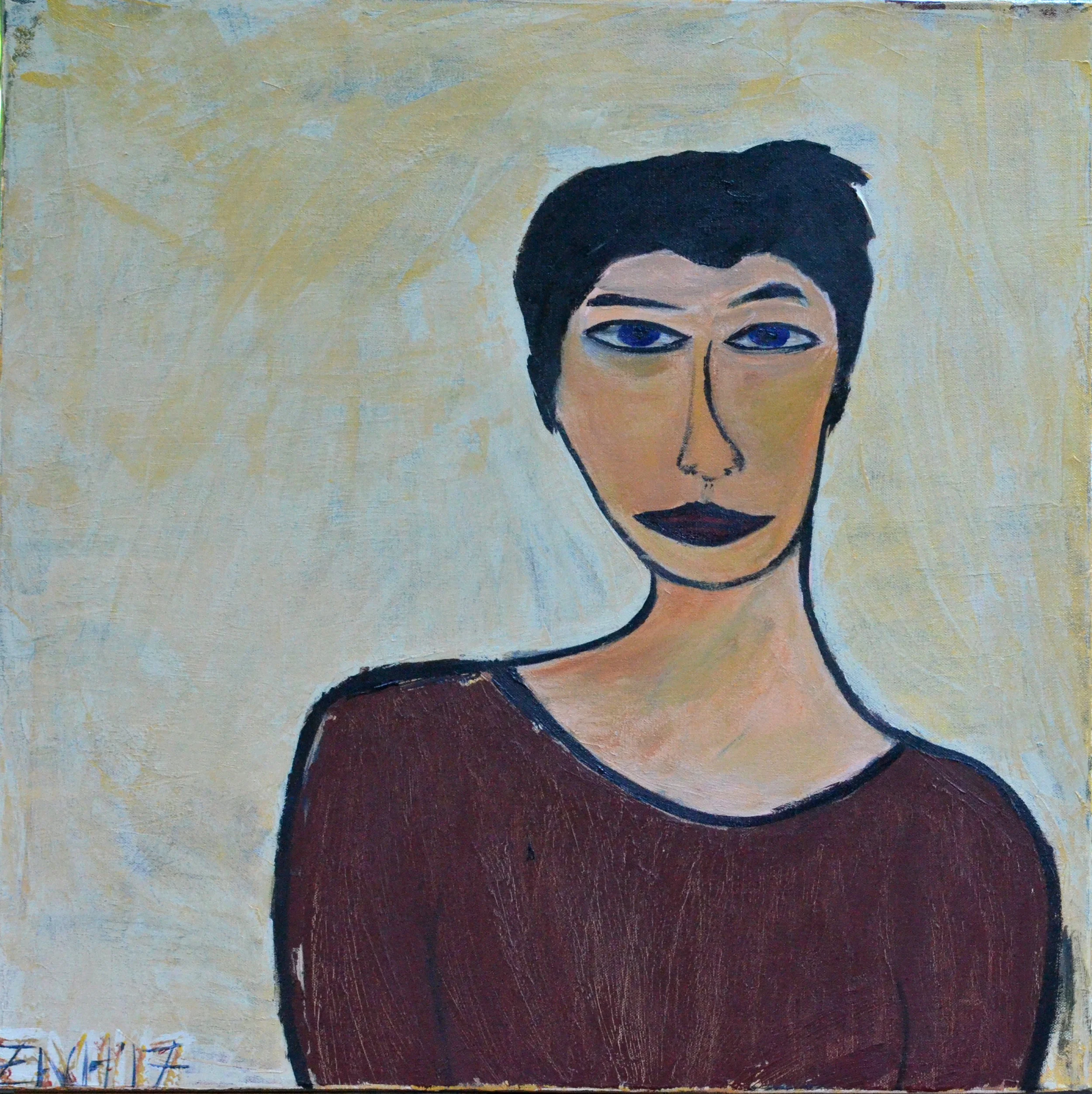 Jenn (2017, acrylic, 24 by 24)