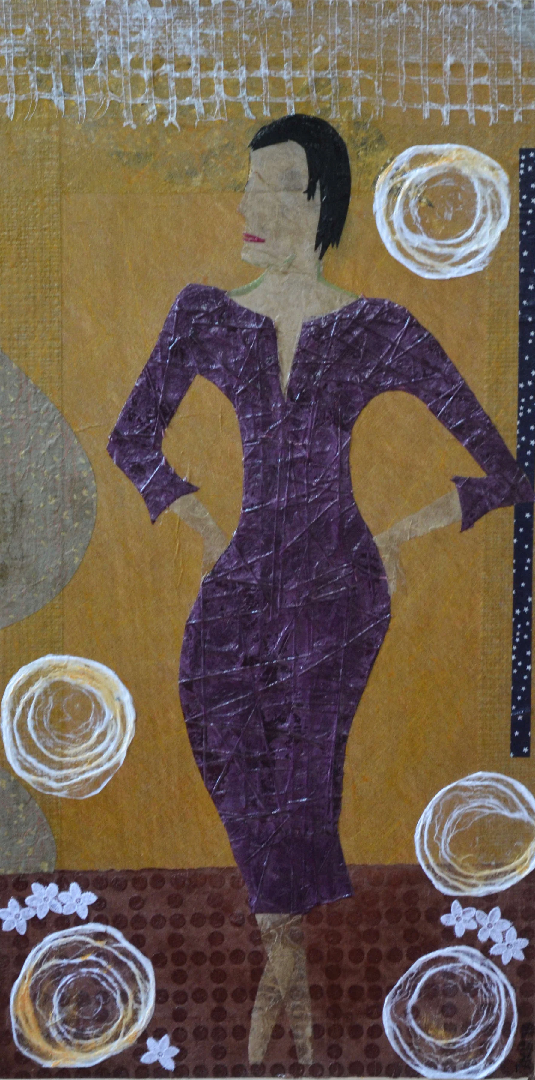 Woman in a Purple Dress