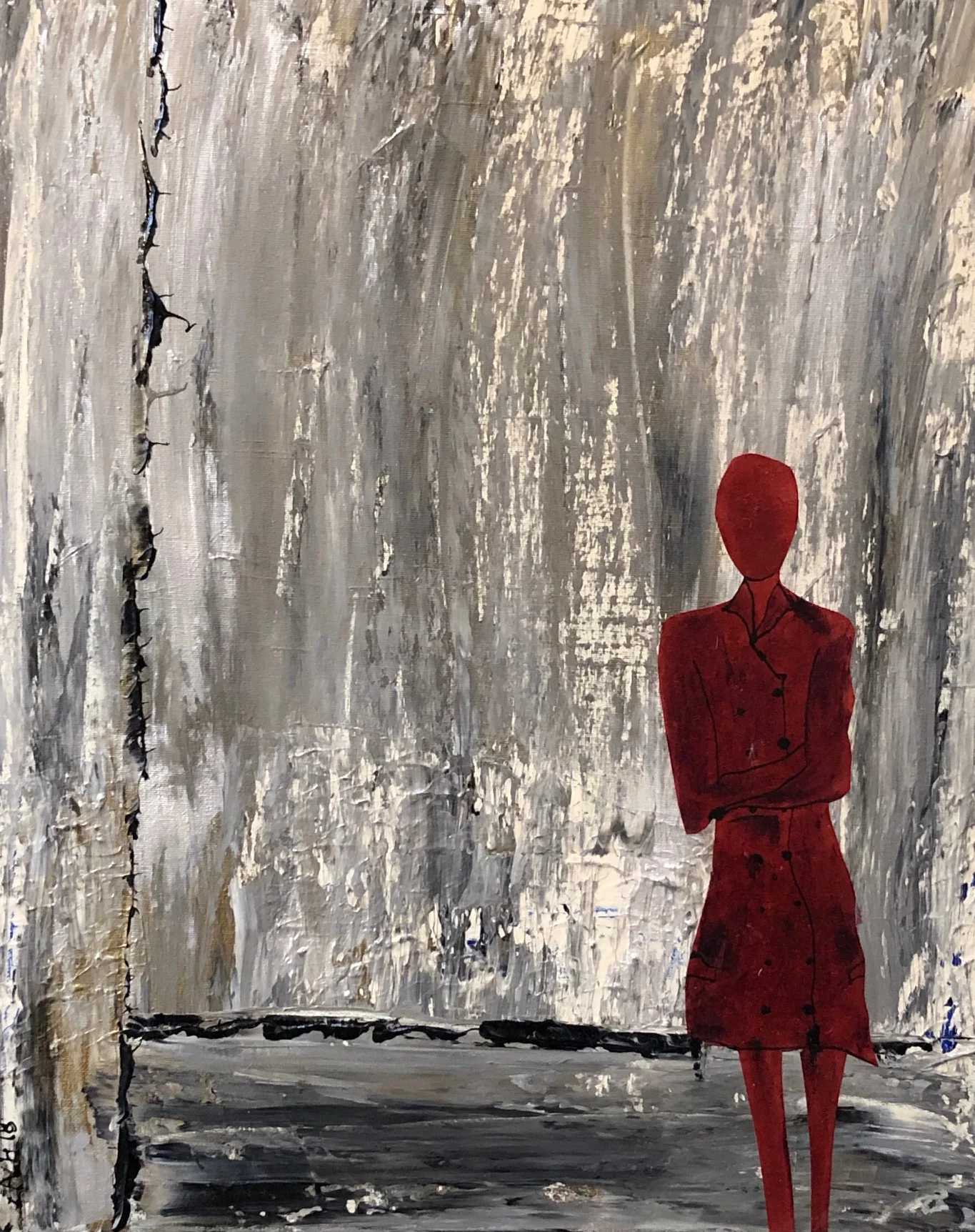 Woman in Red Coat