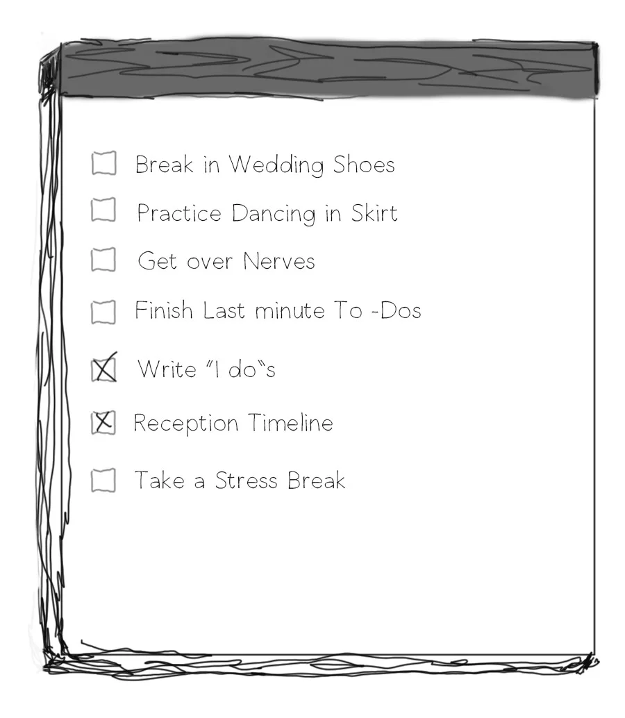 Wedding Dance to-do Check list