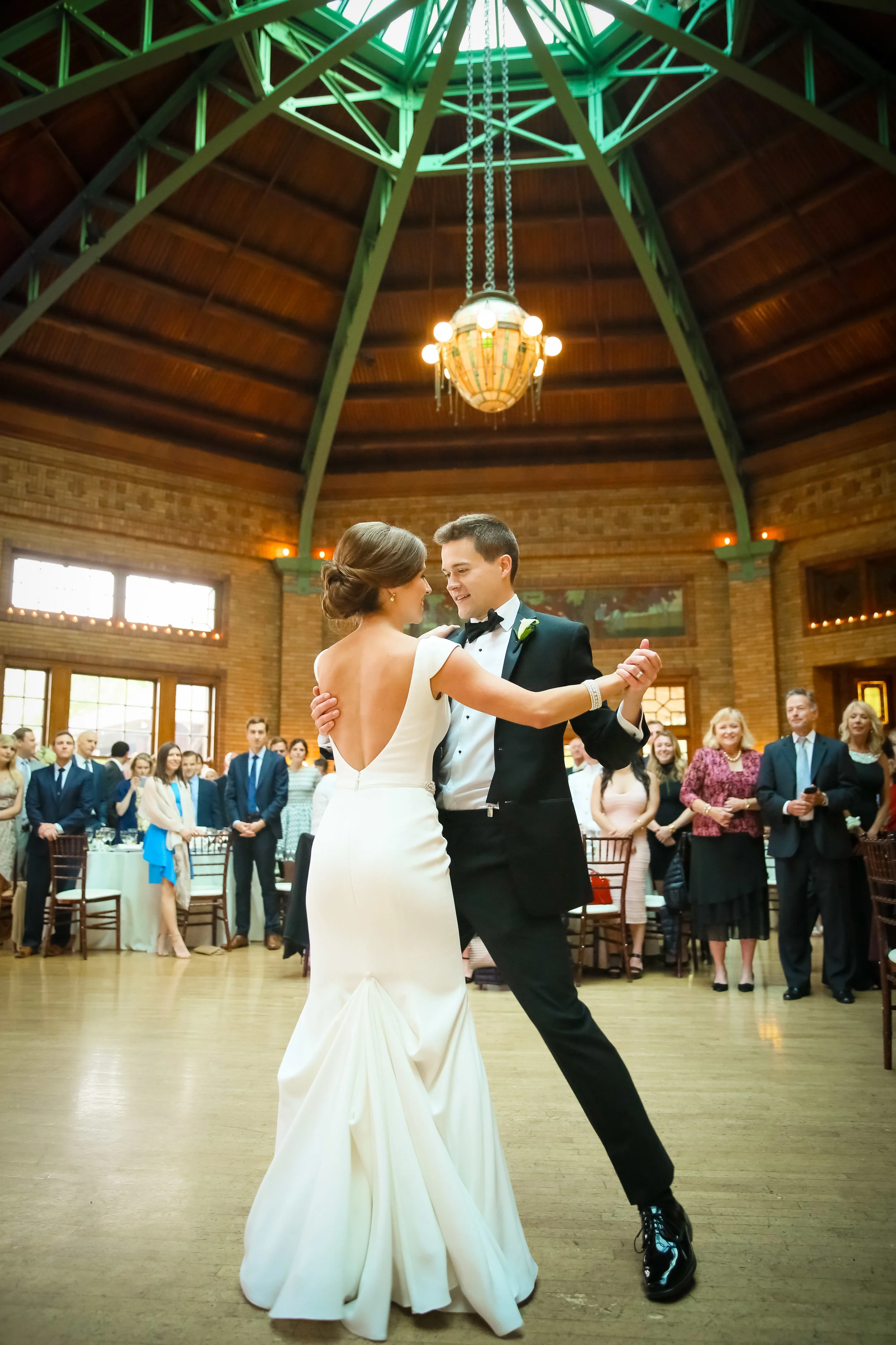 Ballroom first dance between bride and groom