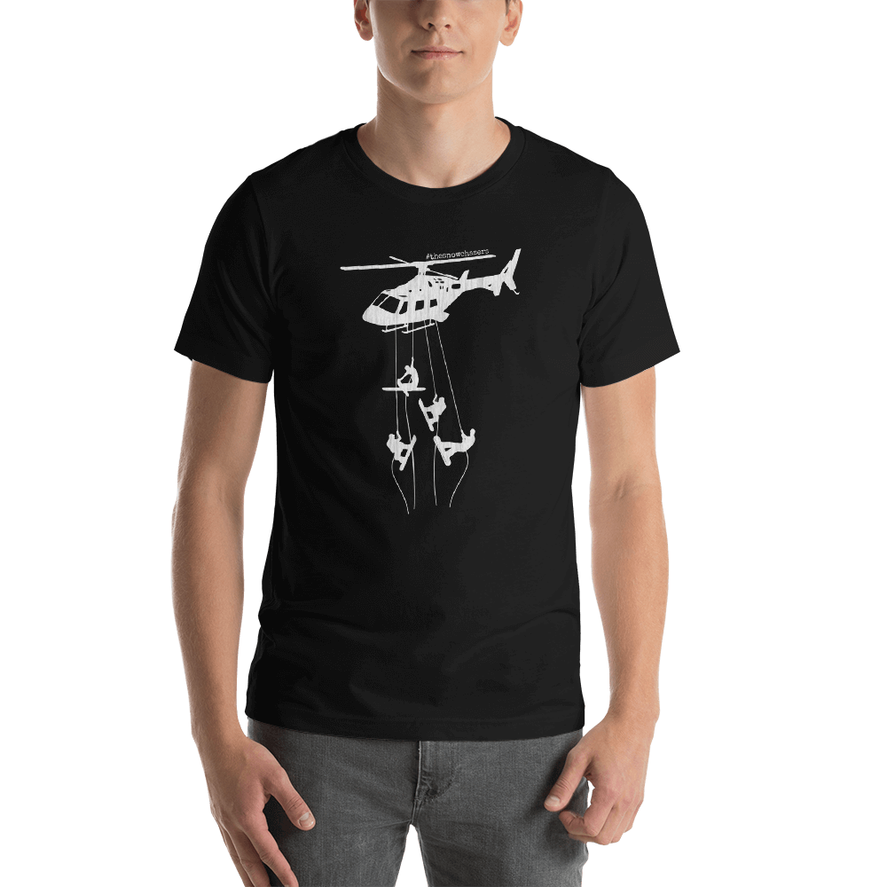 The Snow Chasers Jersey Tee - Black - Helicopter