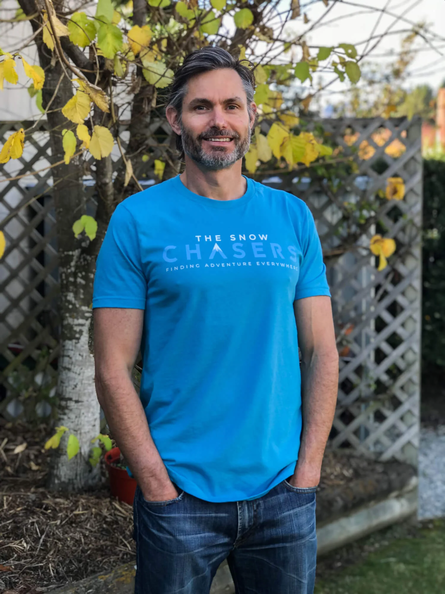 The Snow Chasers Jersey Tee - Aqua - Logo