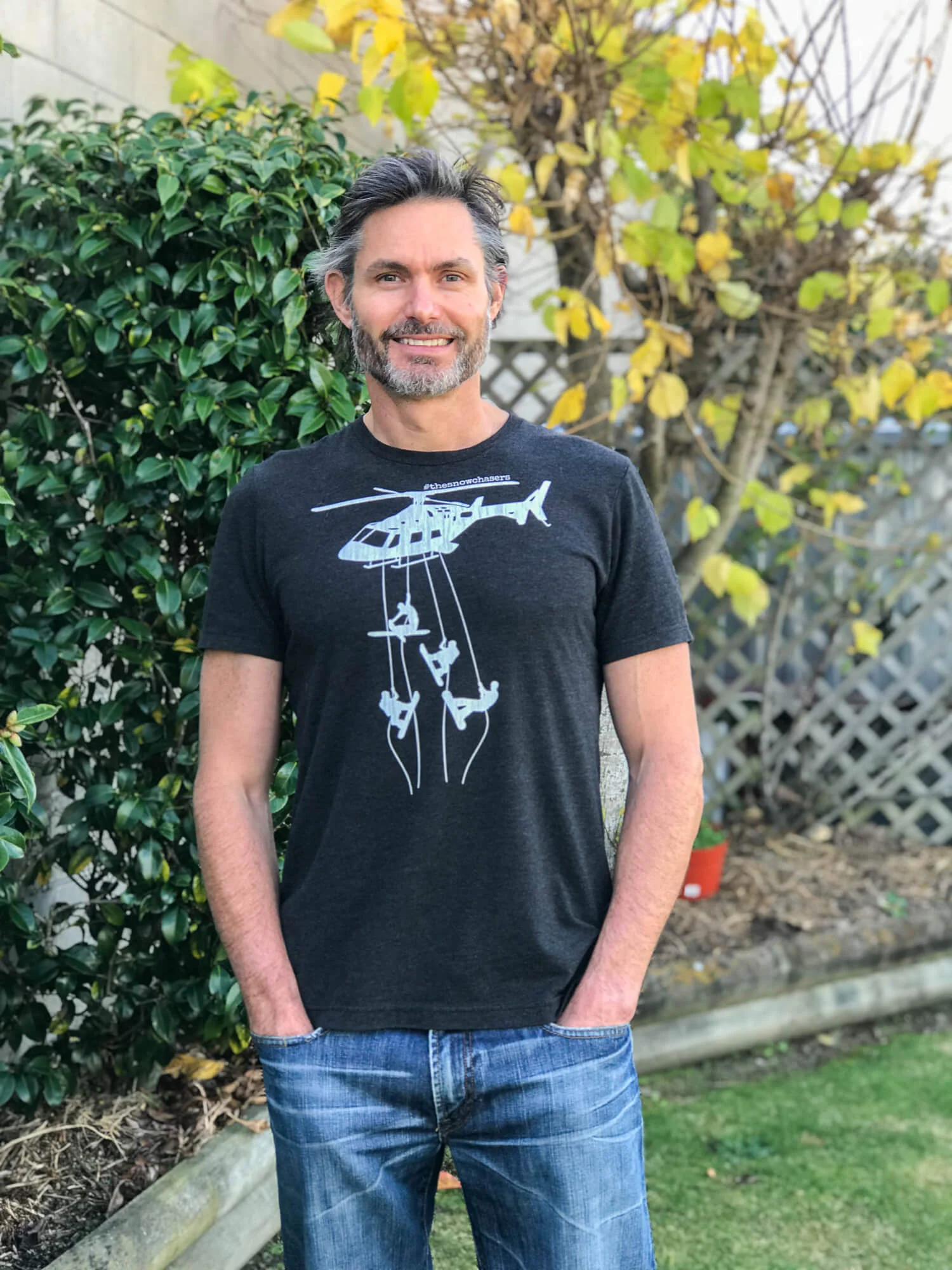 The Snow Chasers - Mens - The Go To Tee - Charcoal Black
