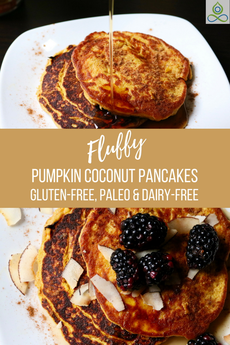 Fluffy Pumpkin Coconut Pancakes