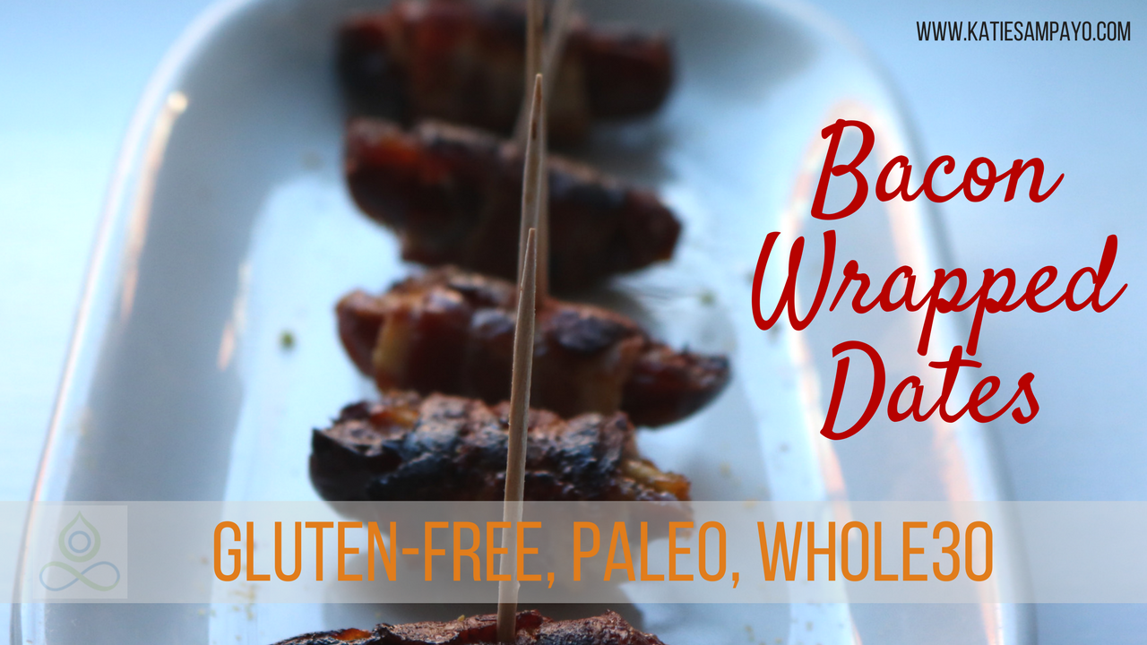 Bacon Wrapped Dates-Whole30, Gluten-Free, & Paleo