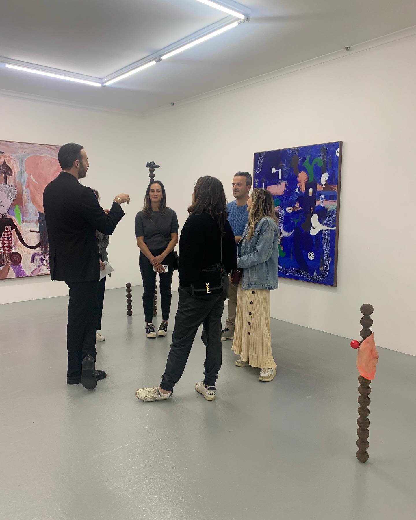 Our incredible friend @nickmodrzewski opens at @comagallery new gallery space in Chippendale this evening! Congratulations all around to artist and coma team 🤗 thank you for the pre-preview!! 

#guestclub #comagallery #nickmodrezewski #painting #con