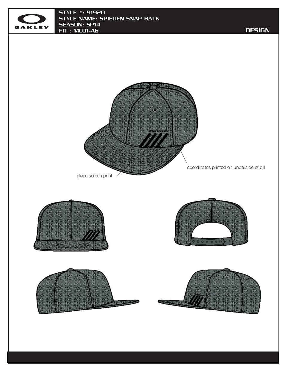 Snapback Techpack & Colorways