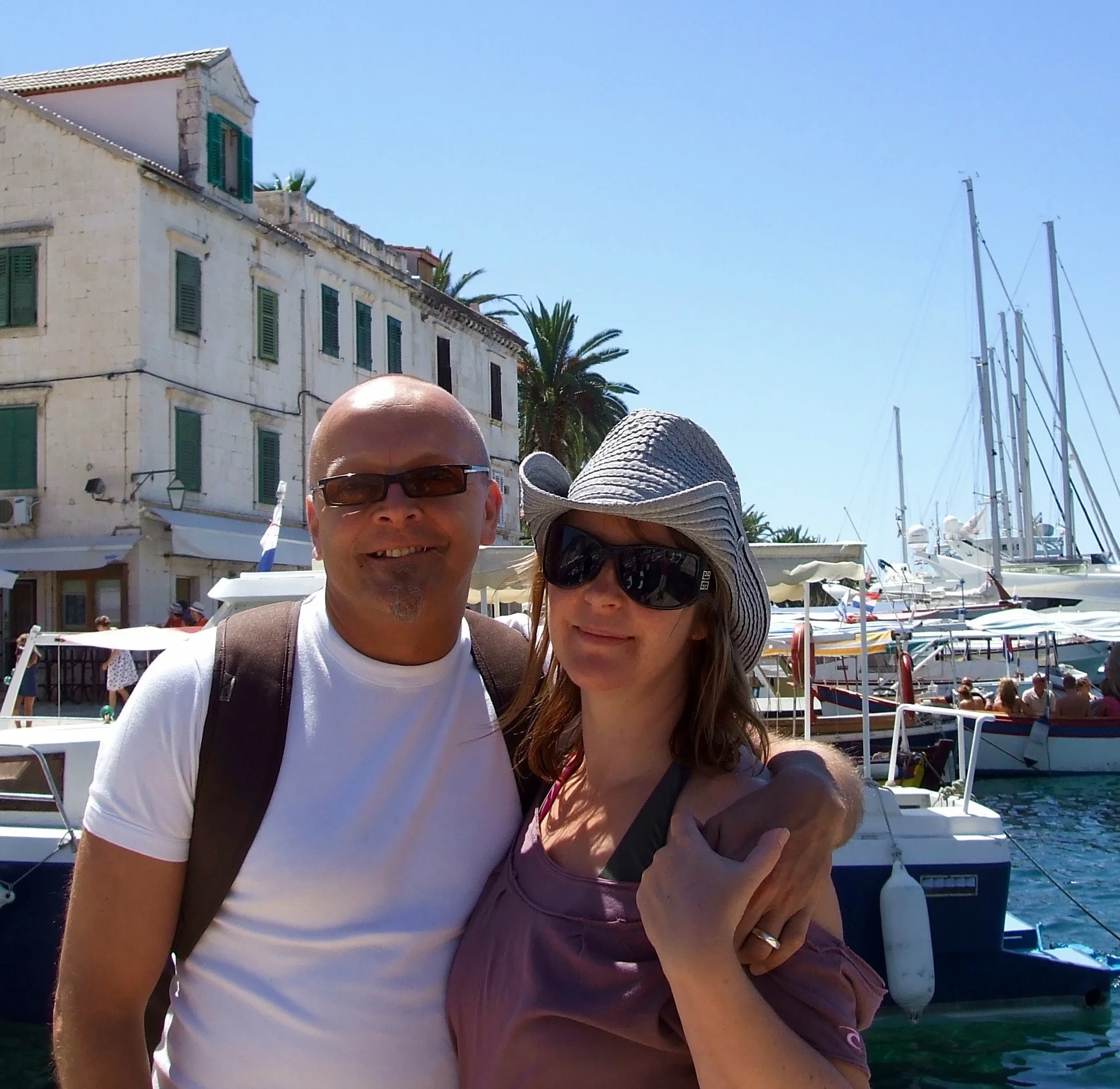 Our first photo in Stari Grad taken in 2006 (wow fresh faced, amazing what 10 years can do to you).