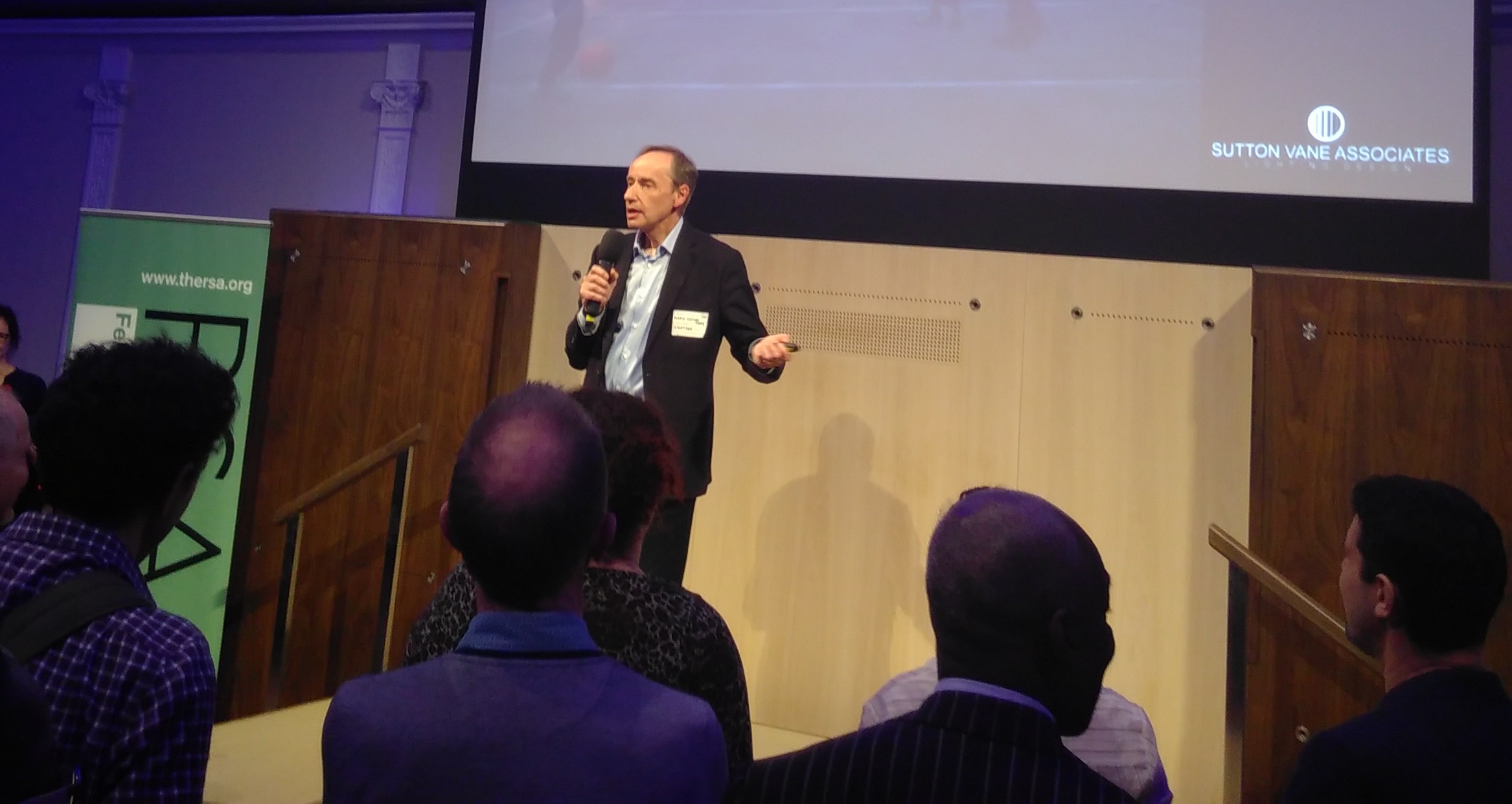 Mark Sutton Vane speaking at RSA Engage 'Technology for Good'.