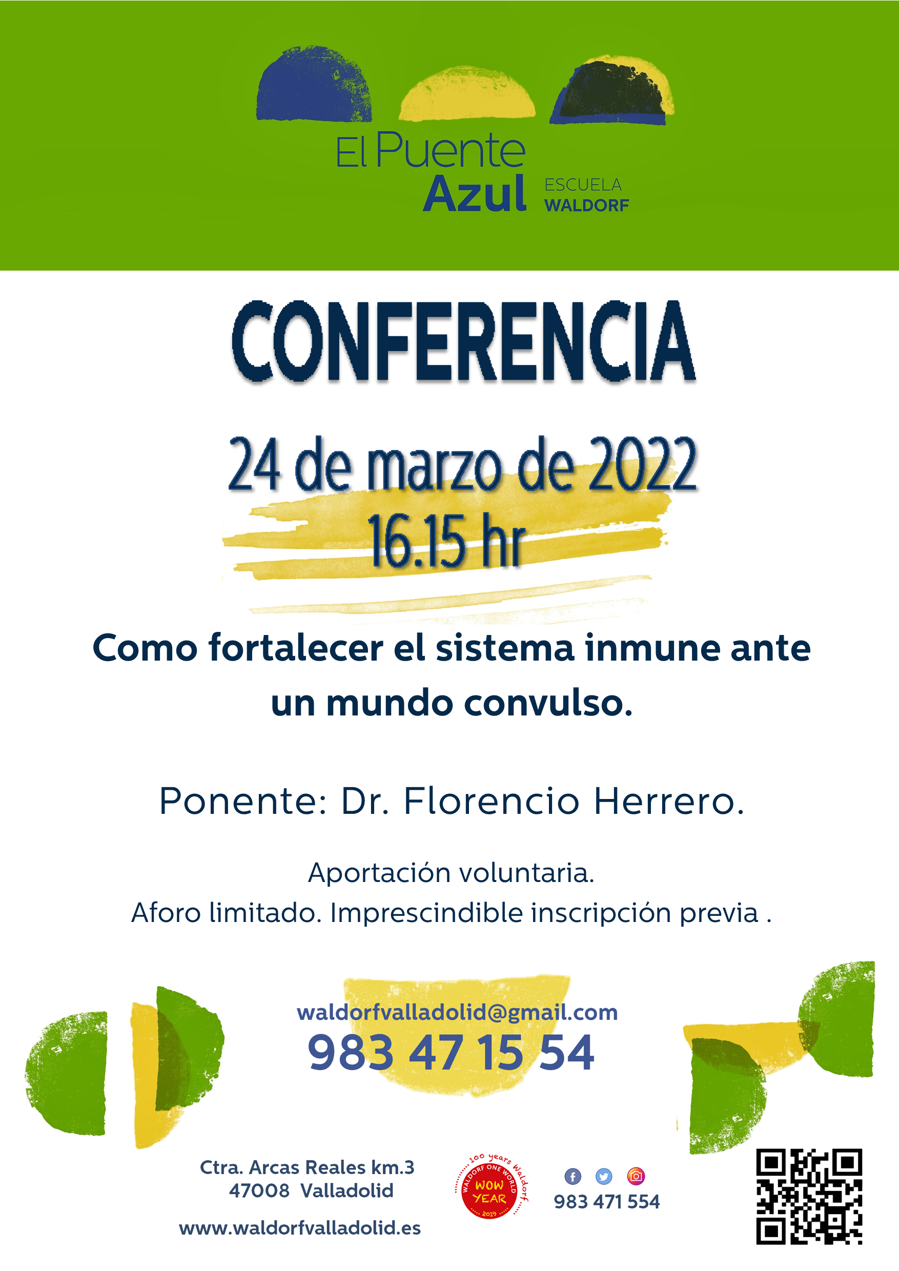 Conferencia: Cómo fortalecer el sistema inmune ante un mundo convulso.