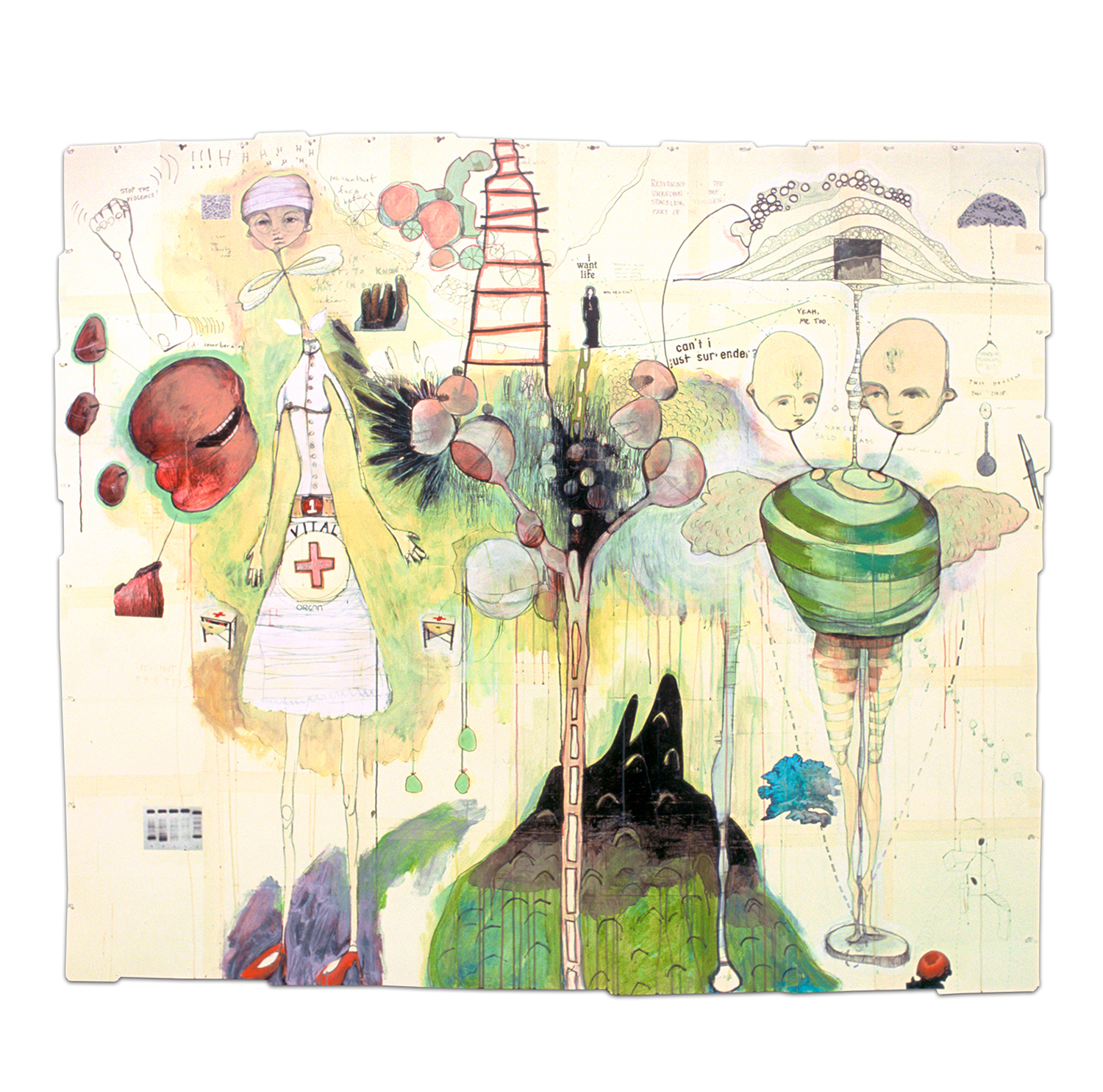 Can't I Just Surrender?, mixed media on file folders, 226x196cm, (c) Jessica Serran, 2007.jpg