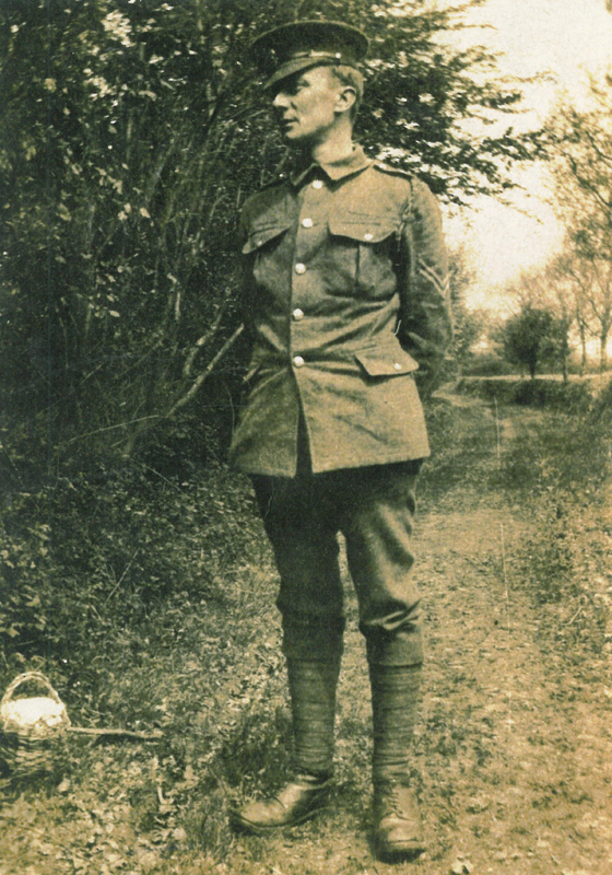 Edward Thomas in military uniform.