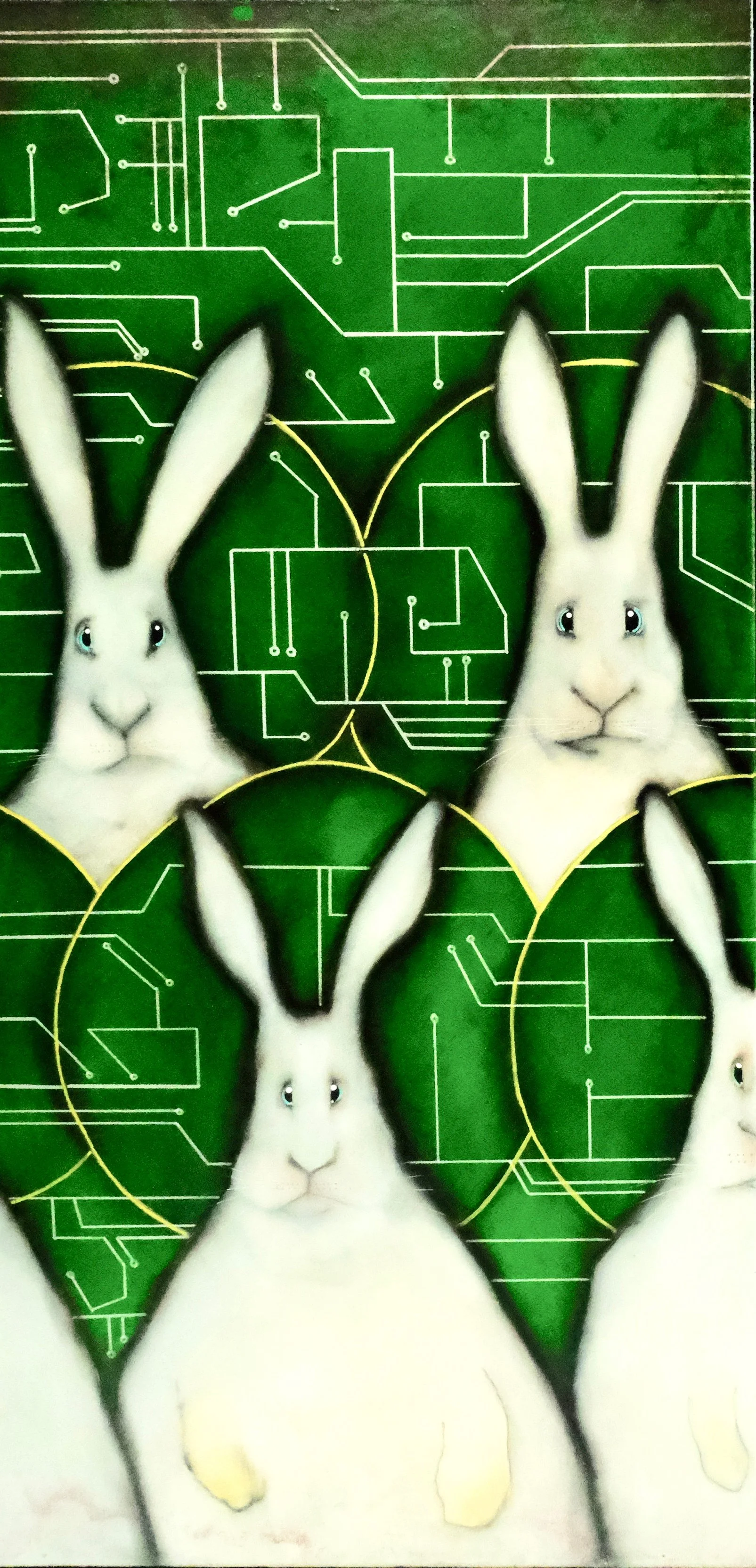 Heidi Wickham Space Bunny Supreme Council 4 Acrylic on canvas 104x55 600.jpg