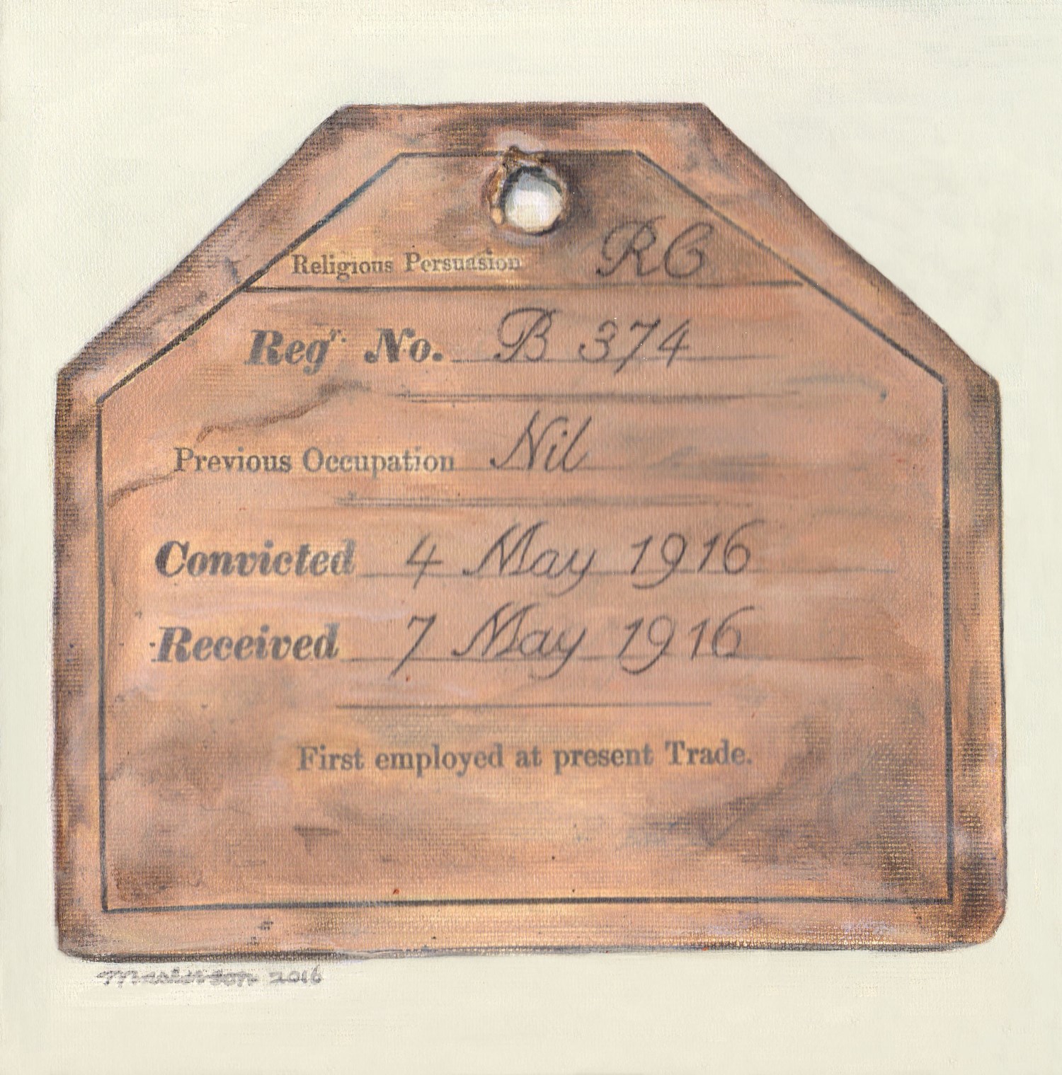 Constance Markieviez (Composite) Committal Card Mountjoy Prison