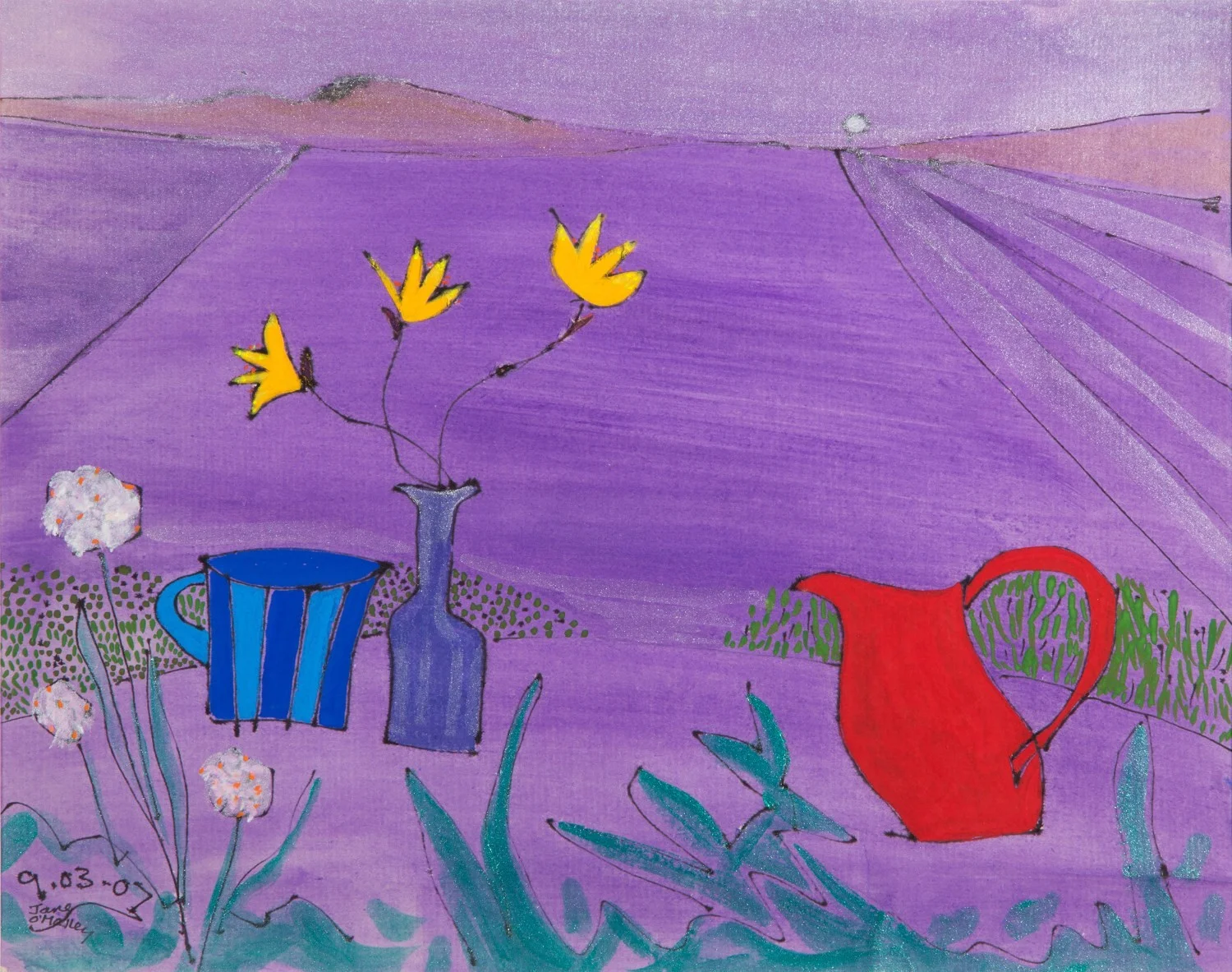 Jane O'Malley Artist Spring Field, Lanzarote