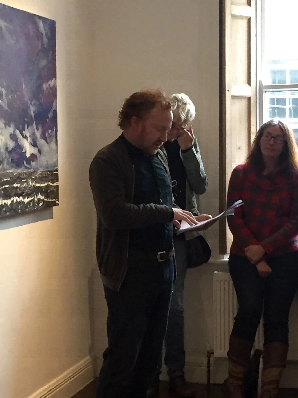 Cormac O’Leary opening Fractured Edge and Blurred Visions