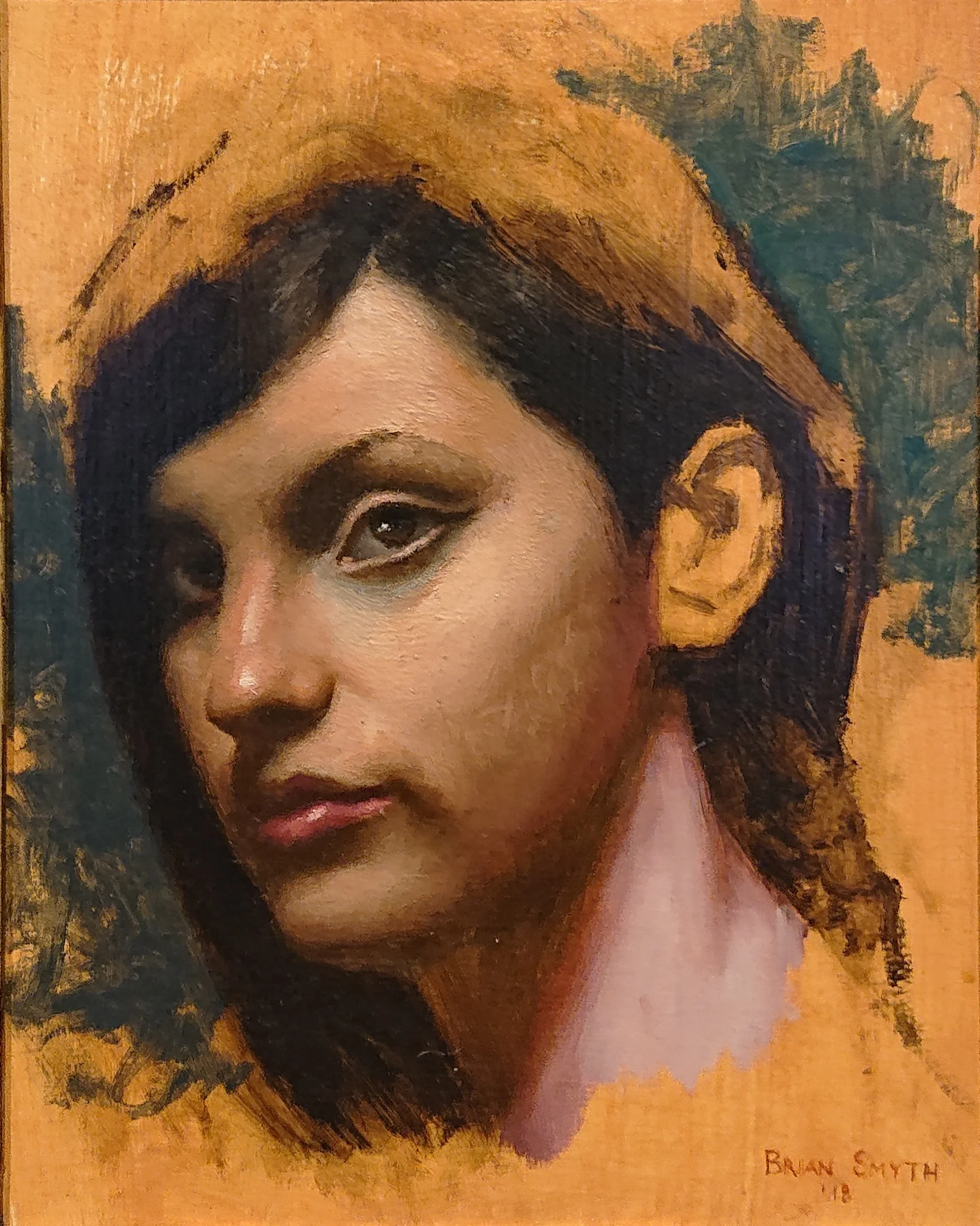 Brian Smyth artist, Hamilton gallery, oil painting, study of a fox 