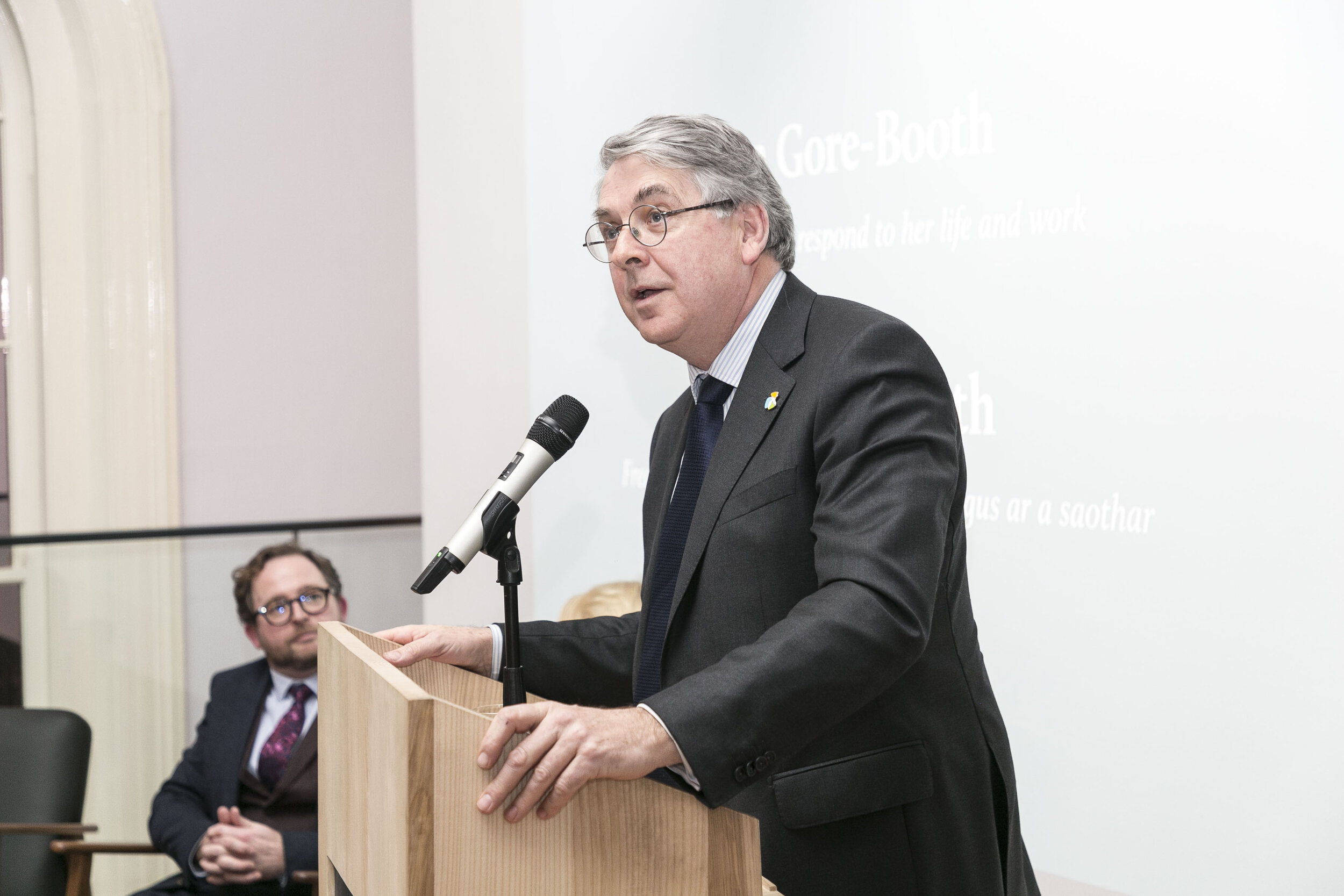  Niall Burgess, Secretary General of the Department of Foreign Affairs and Trade pays a moving tribute to President Higgins and Sabina Higgins for the role they have played in establishing Lá Fhéile Bríde St Brigids Day as a celebration of women and 