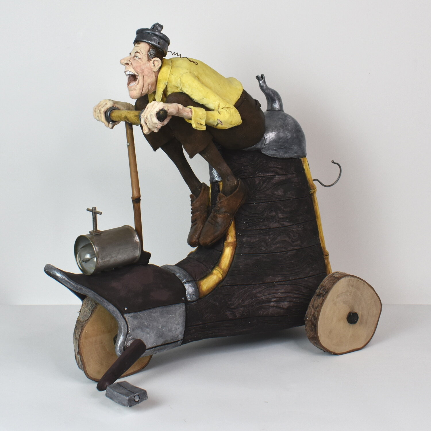Sustainable upper class vehicle - by Brigit BeemsterCeramic SculptureApproximate Dimensions 55cm W X 26 cm D X 51 cm H€1200