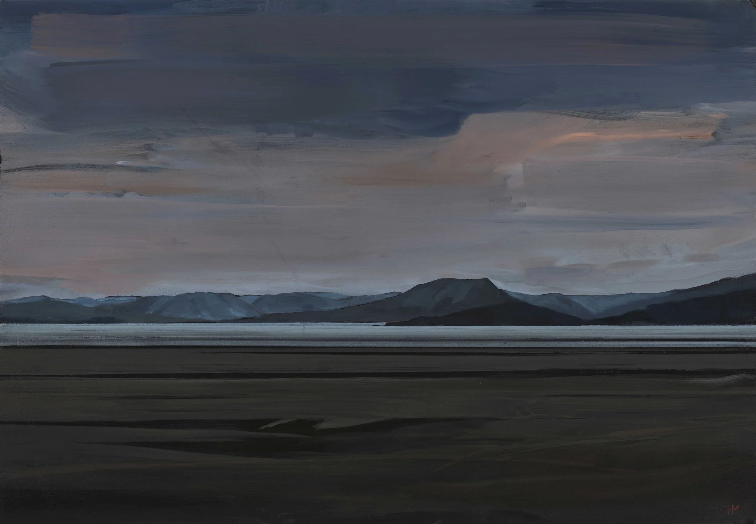 Evening Sky, Caher Pier. Oil on board, 56x83cm, 2024 4700.jpg
