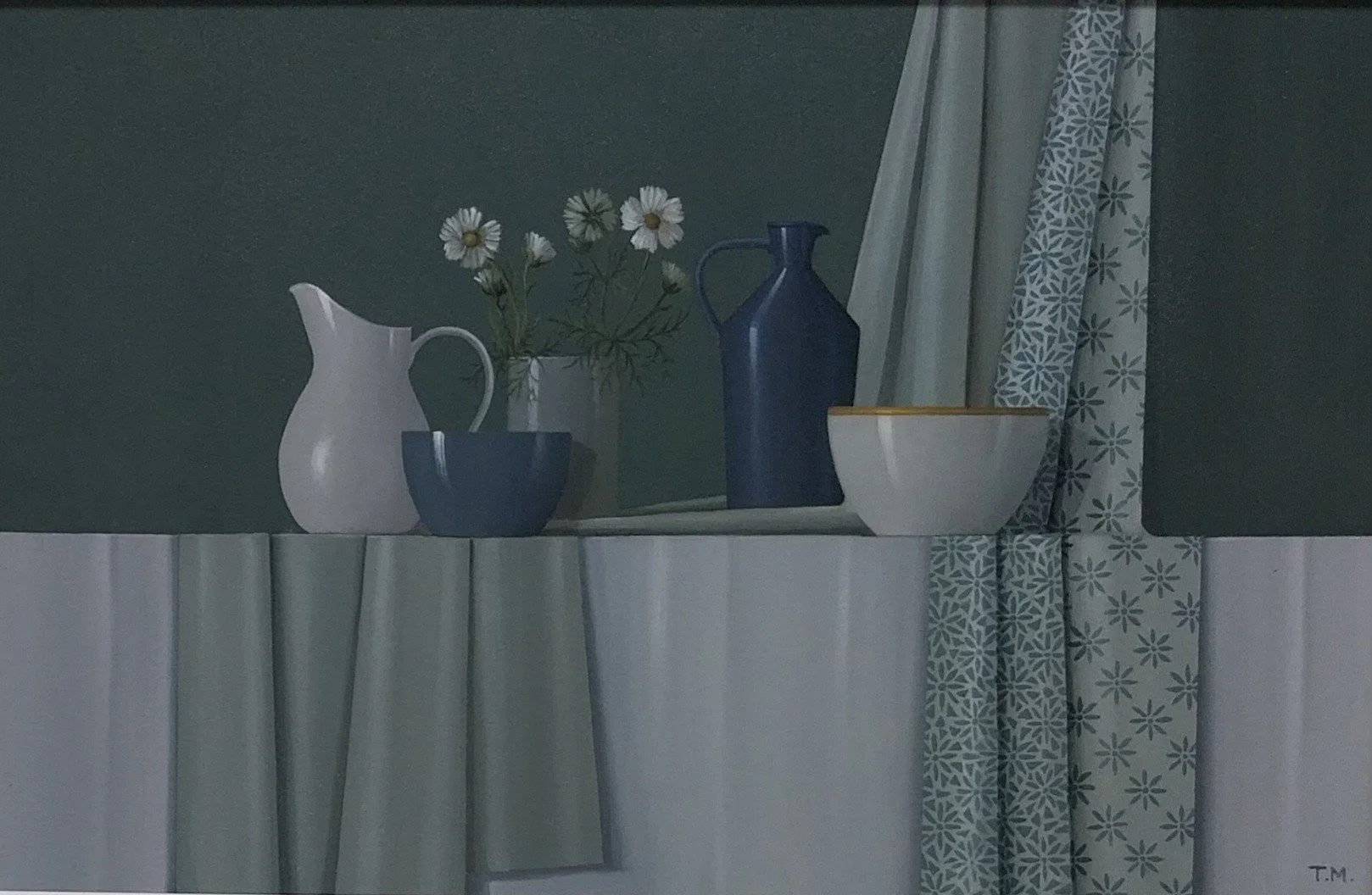 Mooney, Trudie - 'Cosmos and White Jug'