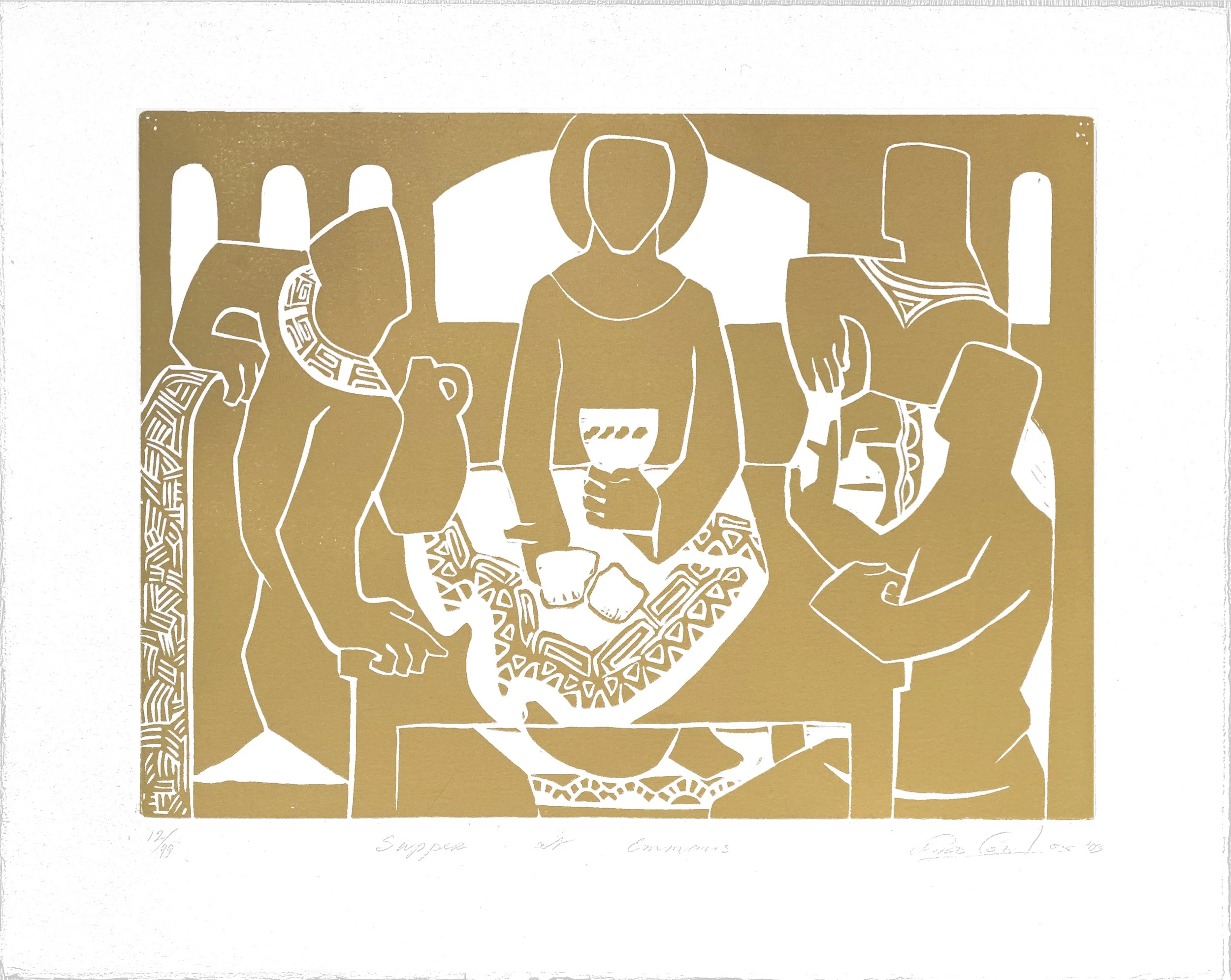Fred Conlon - Supper at Emmaus - Gold