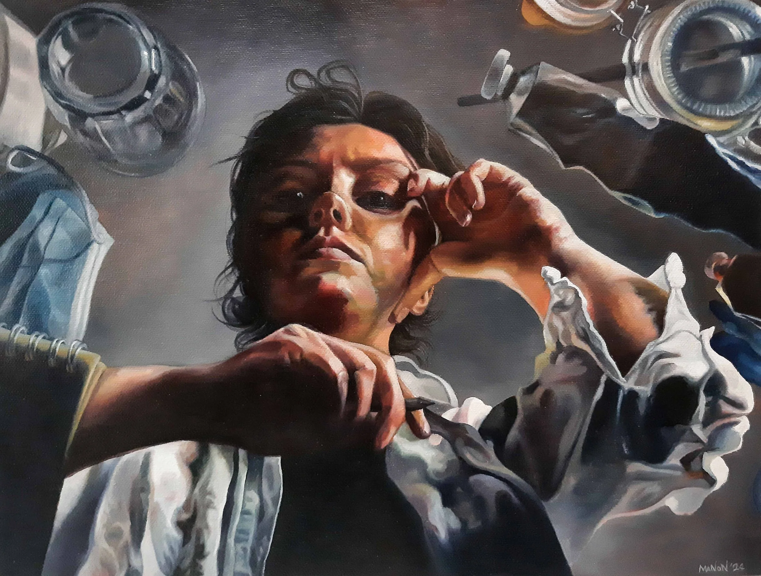 Manon West, A Study,oil paint,31 x 41cm,€1500..jpg