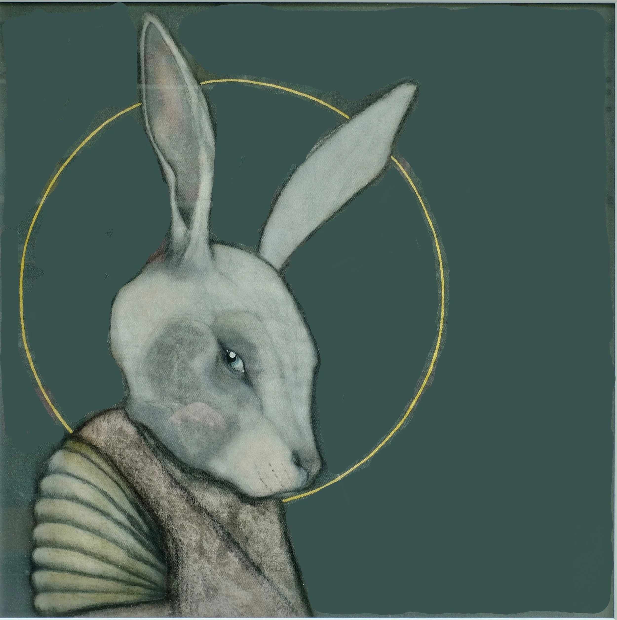 Heidi Wickham SpaceBunny charcoal and acrylic on canvas board 76x76 850.jpg