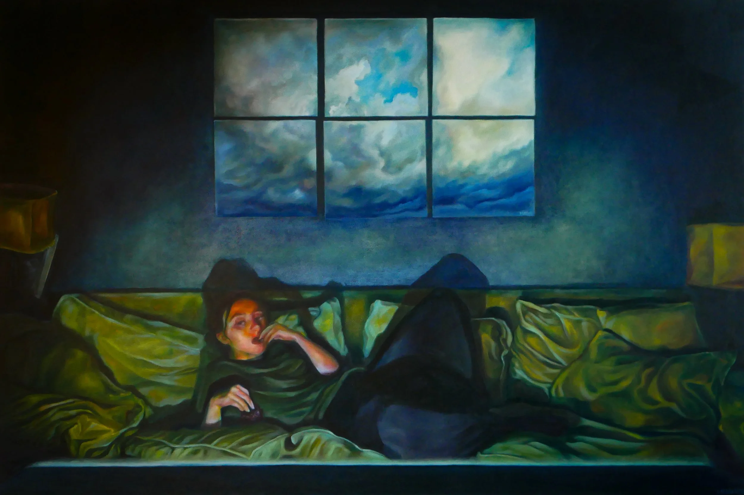 Manon West.Hamilton Gallery.'Sour Grapes'76x51cm.2025.jpg